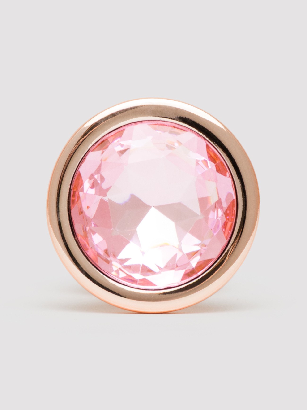 Lovehoney Secret Shine Rose Gold Jewelled Metal Butt Plug 2.5 Inch, Gold, hi-res