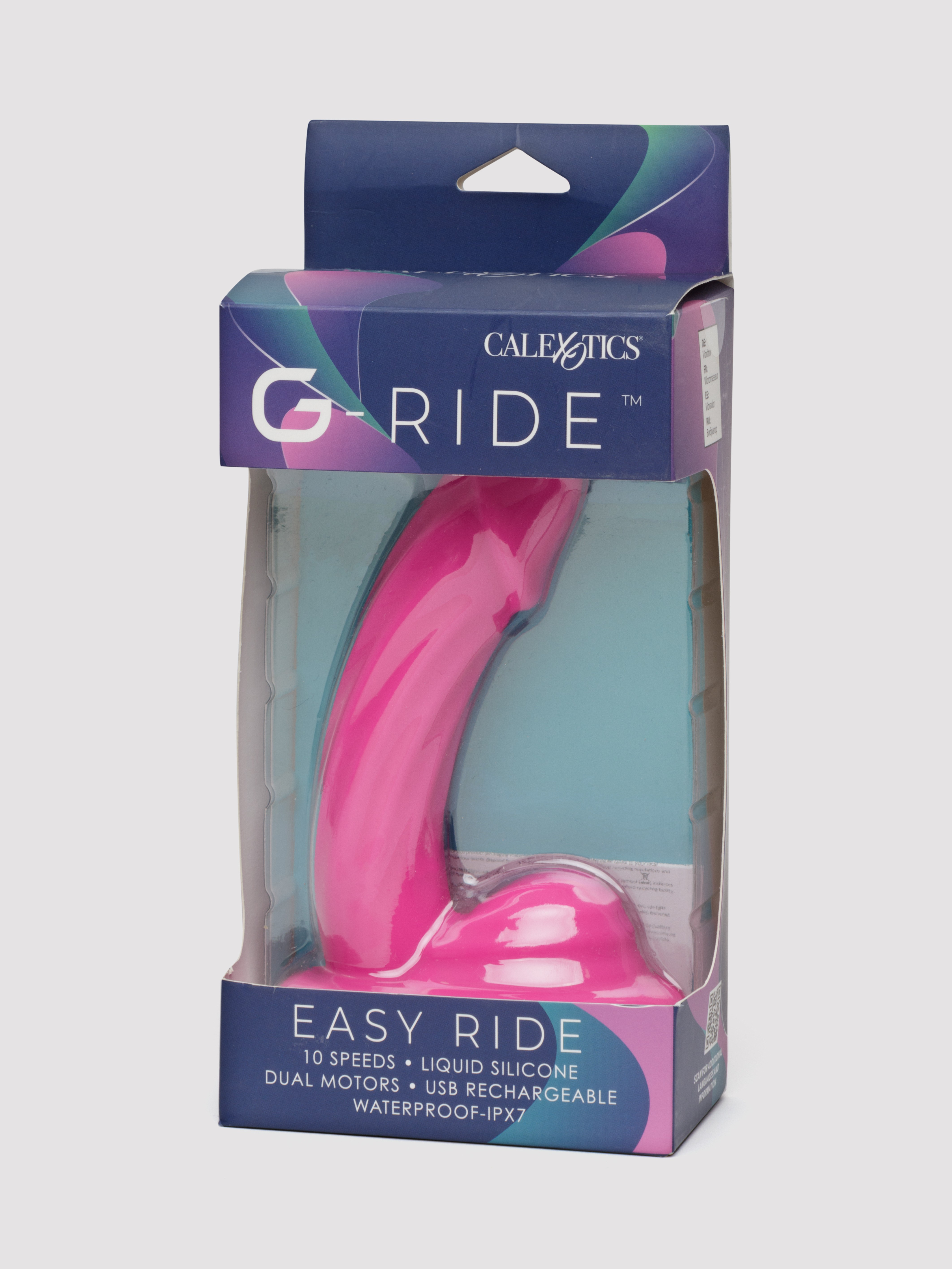 G-Ride Rechargeable Easy Ride Vibrating Dildo, Pink, hi-res