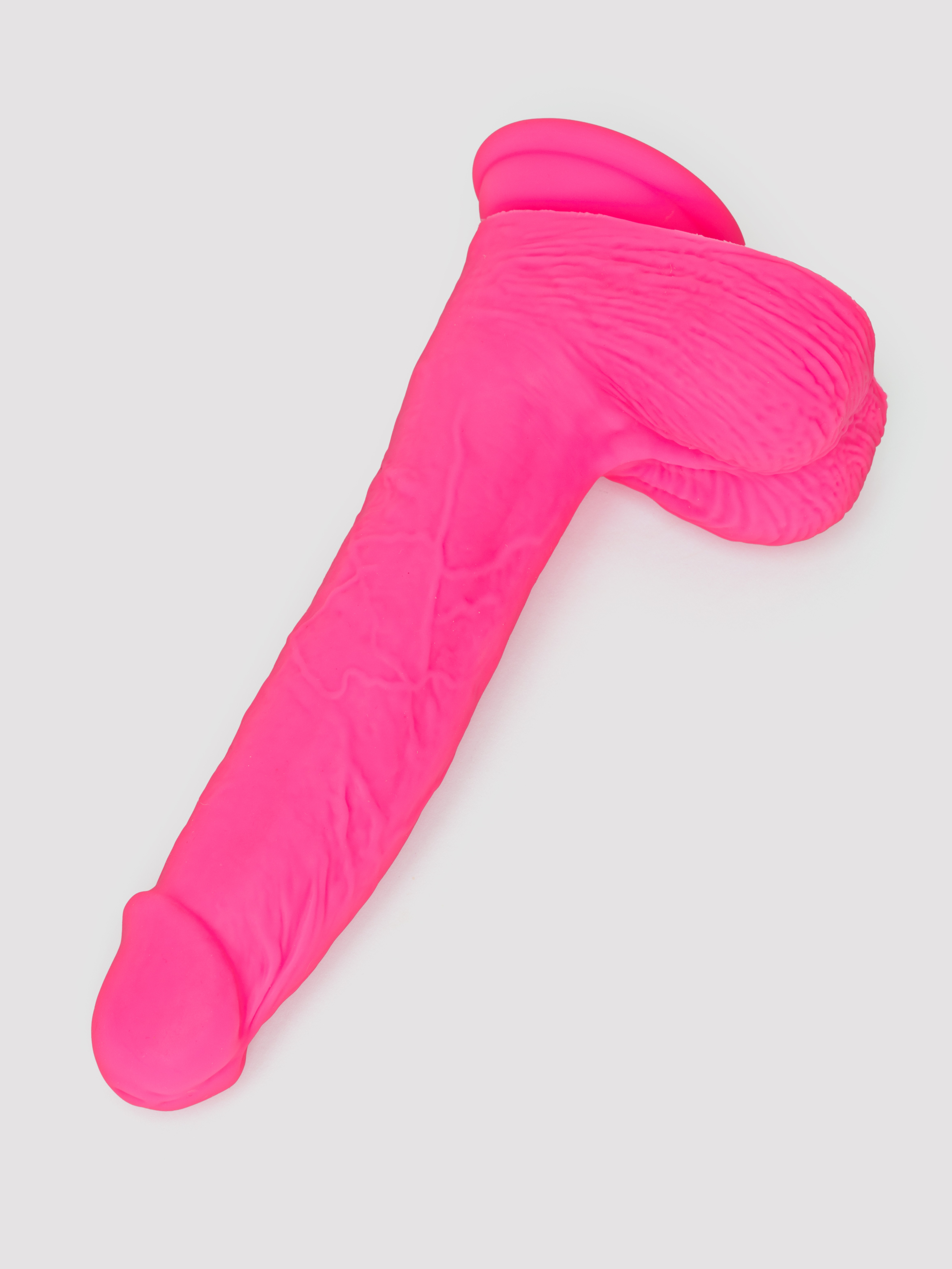 Rechargeable Rumbling & Thrusting Silicone Dildo Vibrator, Pink, hi-res