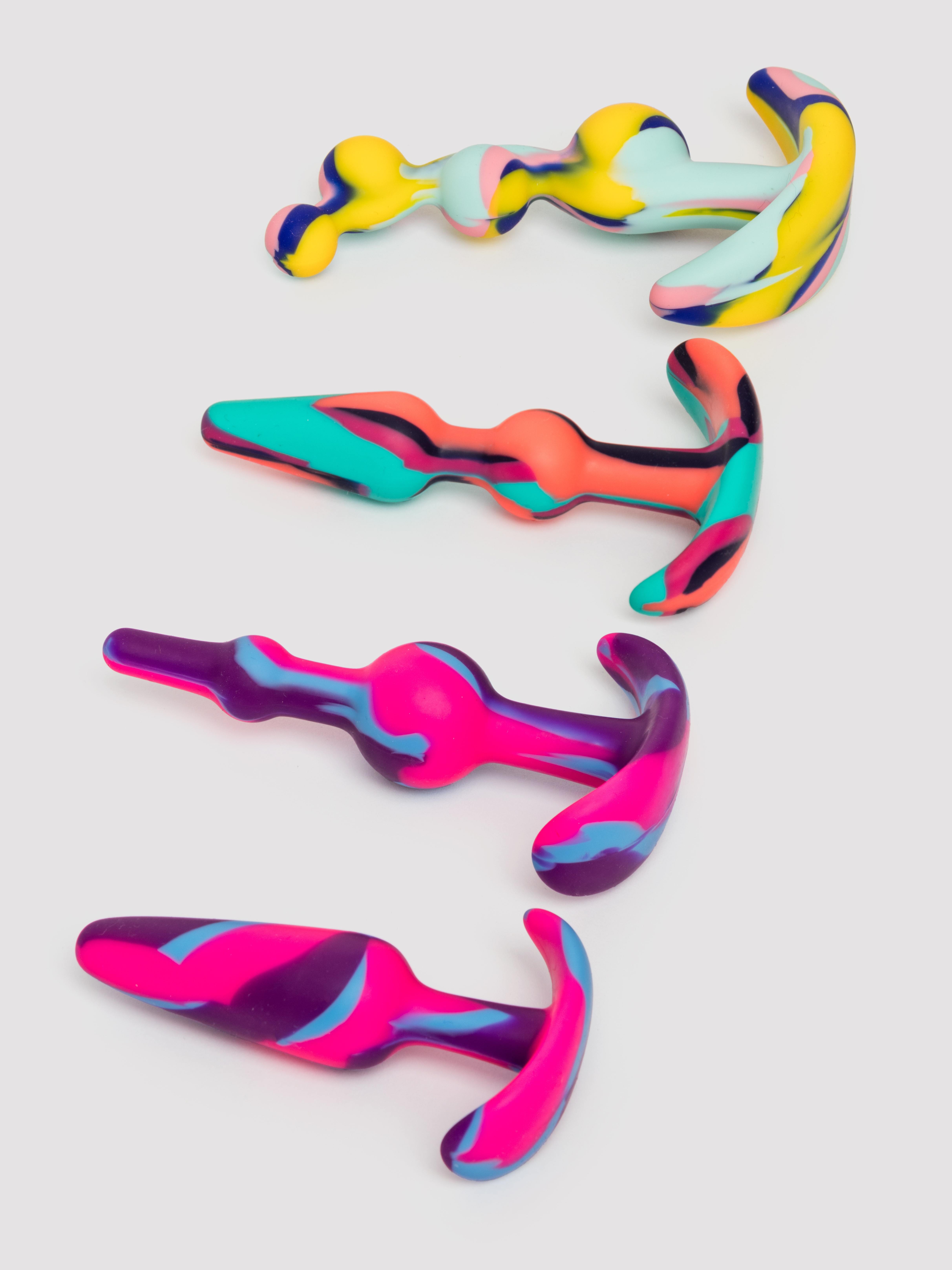 Silicone Multi-Coloured Butt Plug Training Kit (4 Piece), Various, hi-res