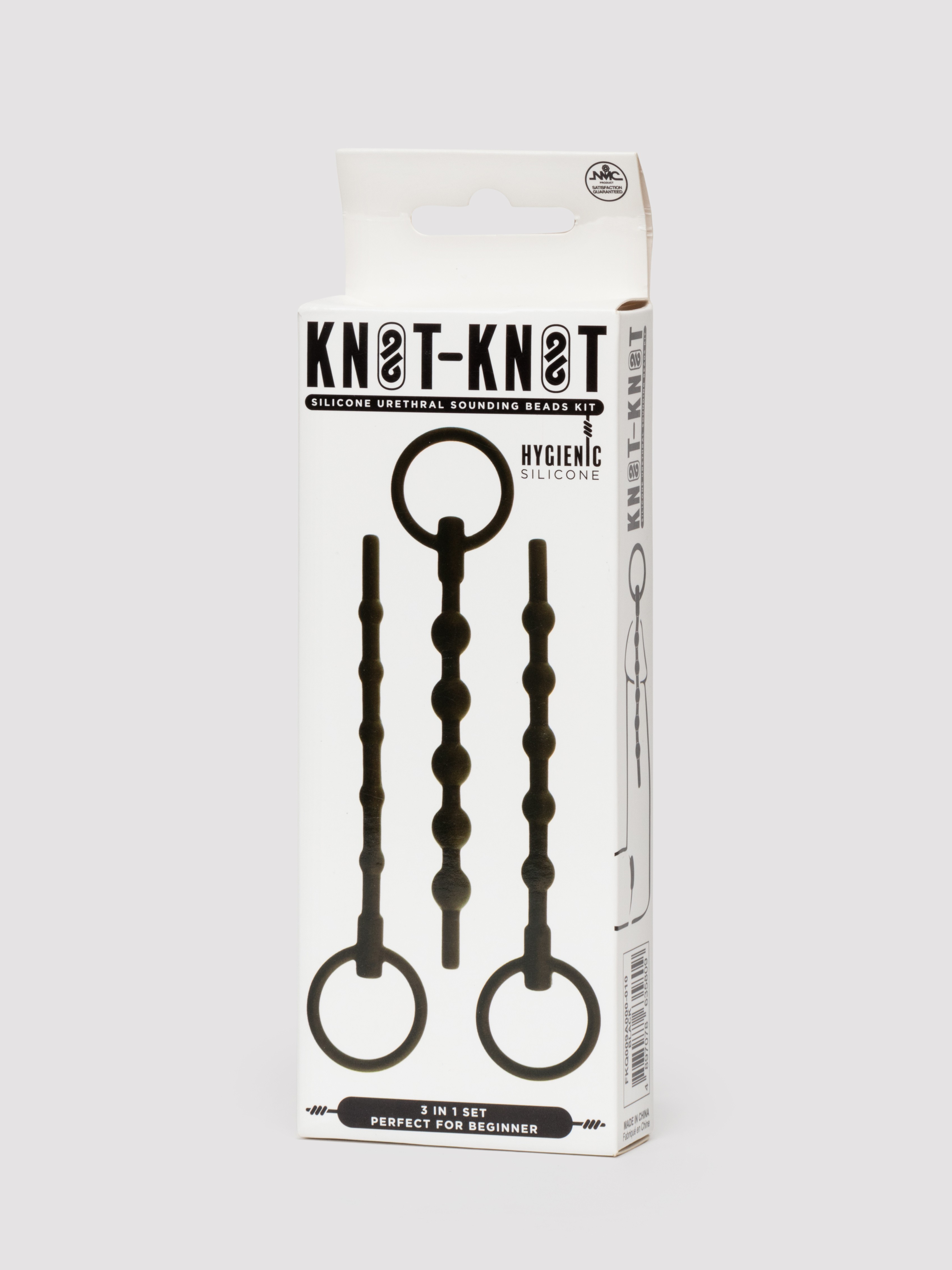 Beginners Silicone Urethral Sounding Beads Kit (3 Piece), Black, hi-res