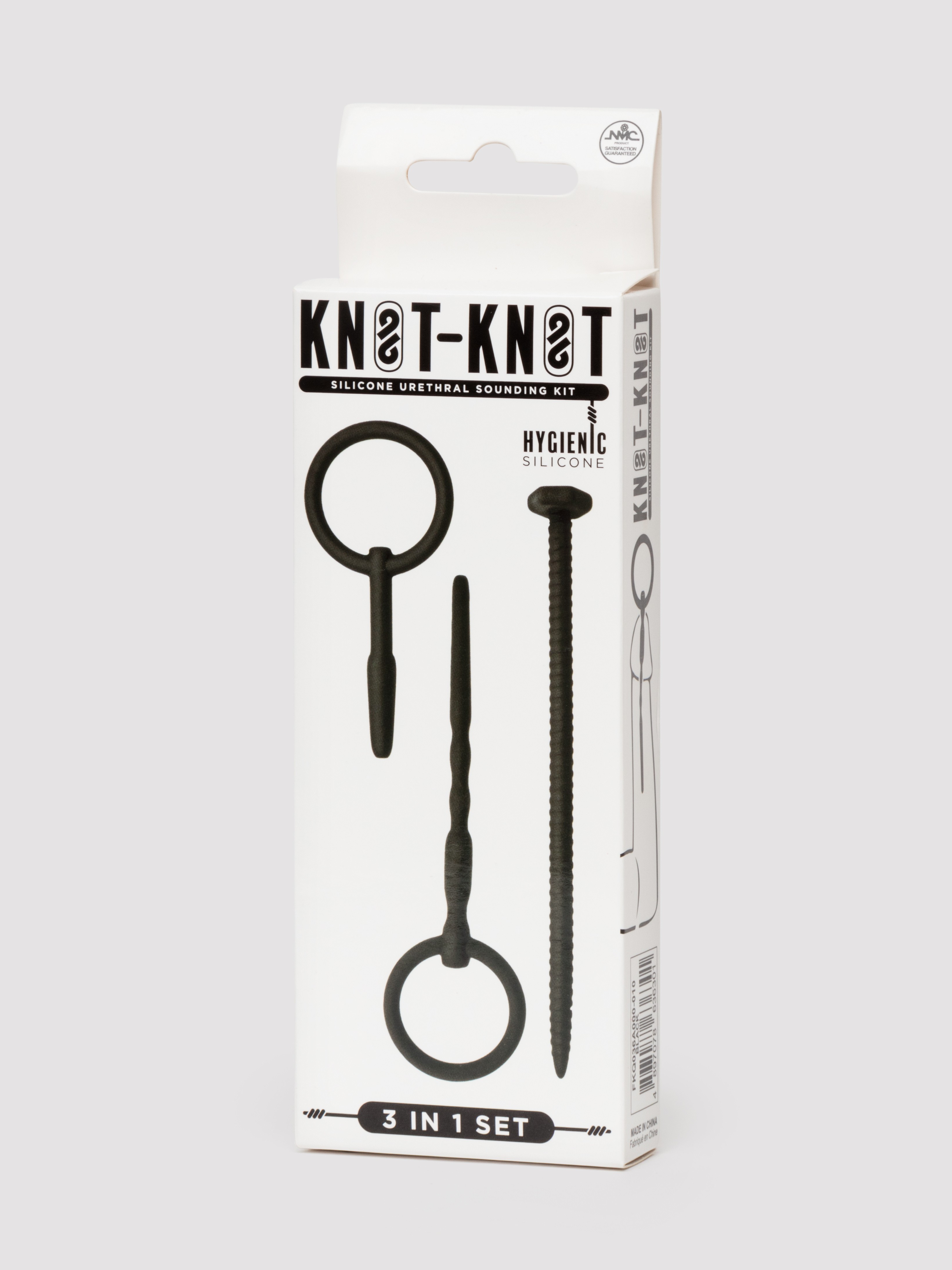 Silicone Urethral Sounding Kit 3 in 1, Black, hi-res