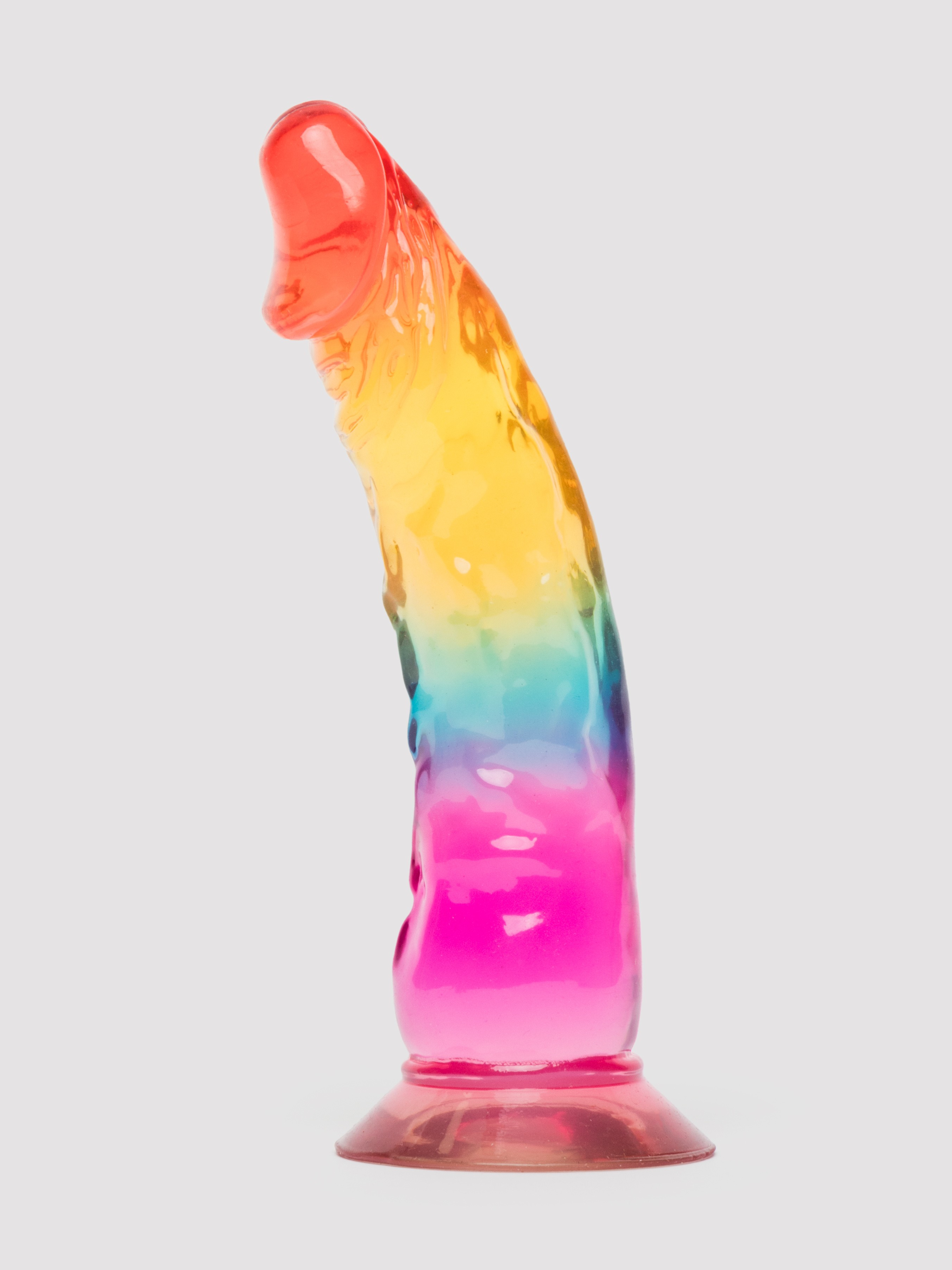 Rainbow Transparent Dildo 6.5 Inches, Various, hi-res