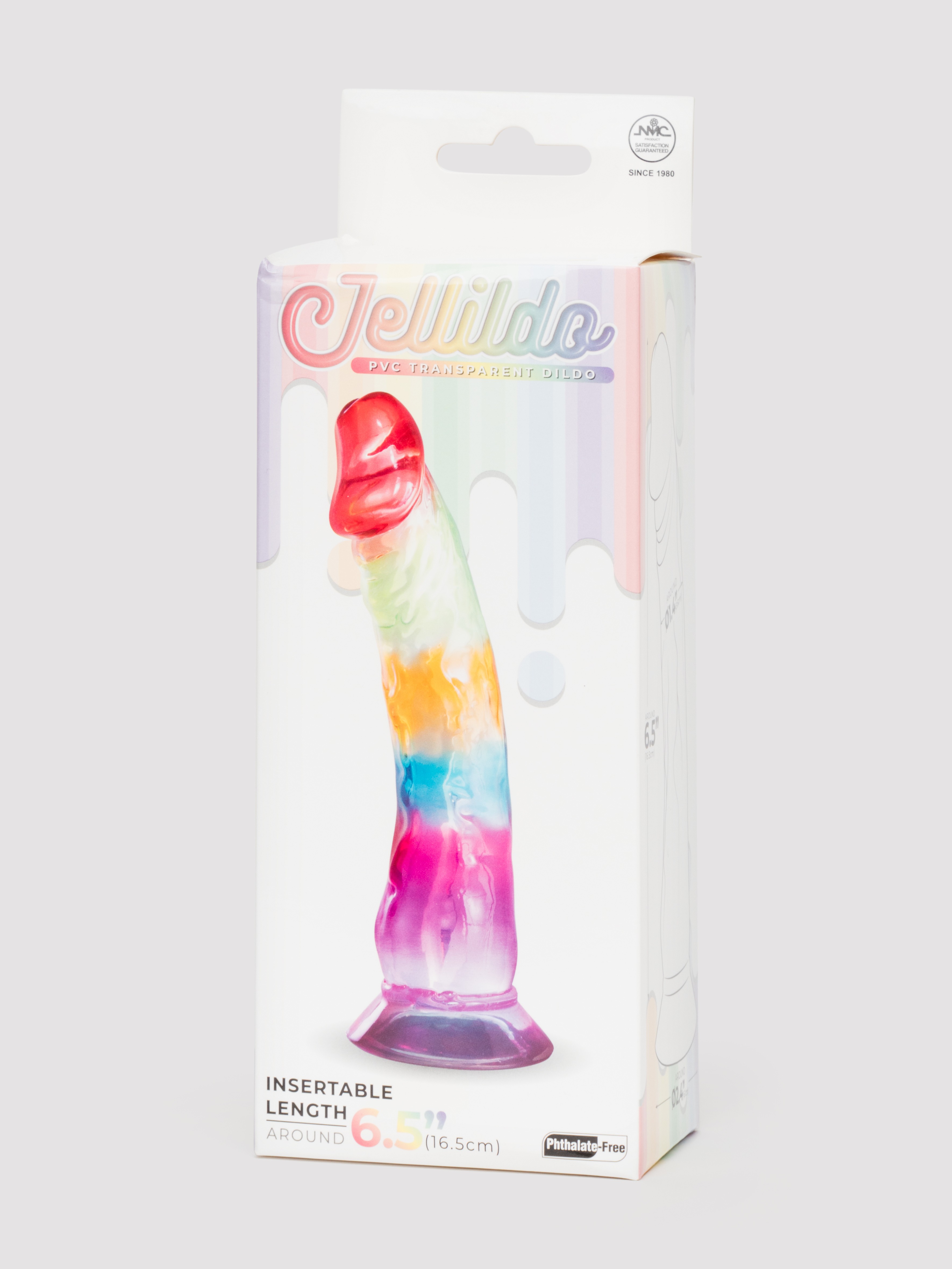Rainbow Transparent Dildo 6.5 Inches, Various, hi-res