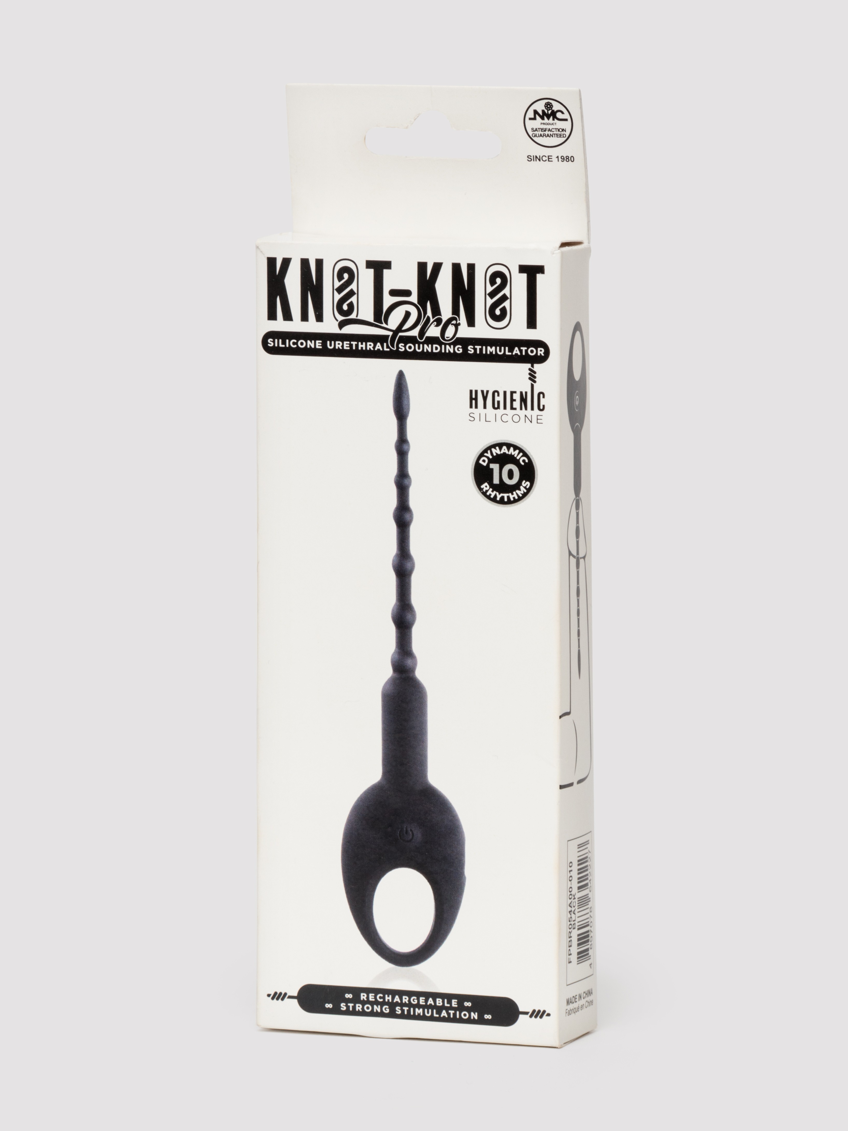 Silicone Rechargeable Urethral Sounding Stimulator, Black, hi-res