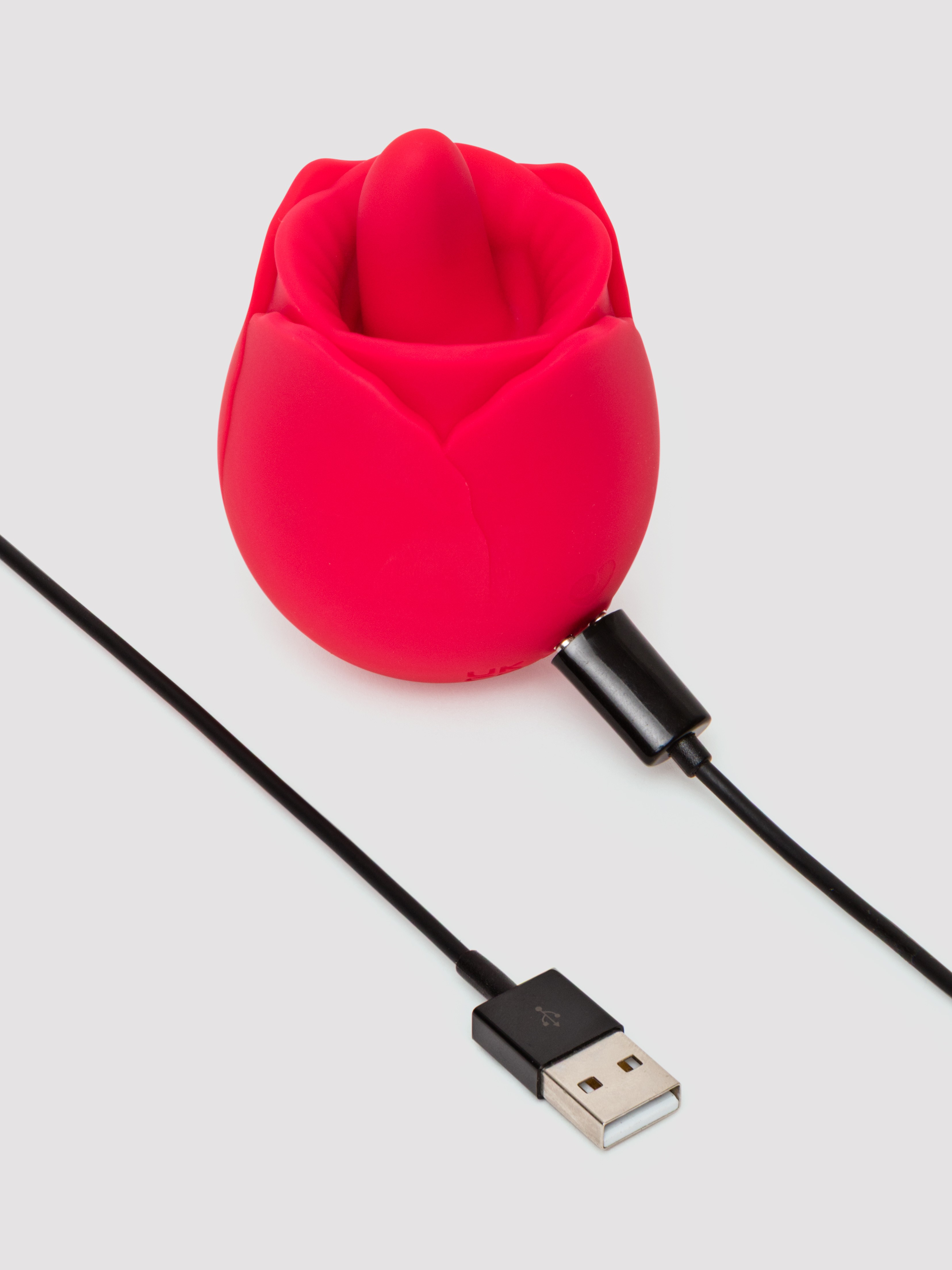 Lovehoney Red Licking Rose Vibrator, Red, hi-res