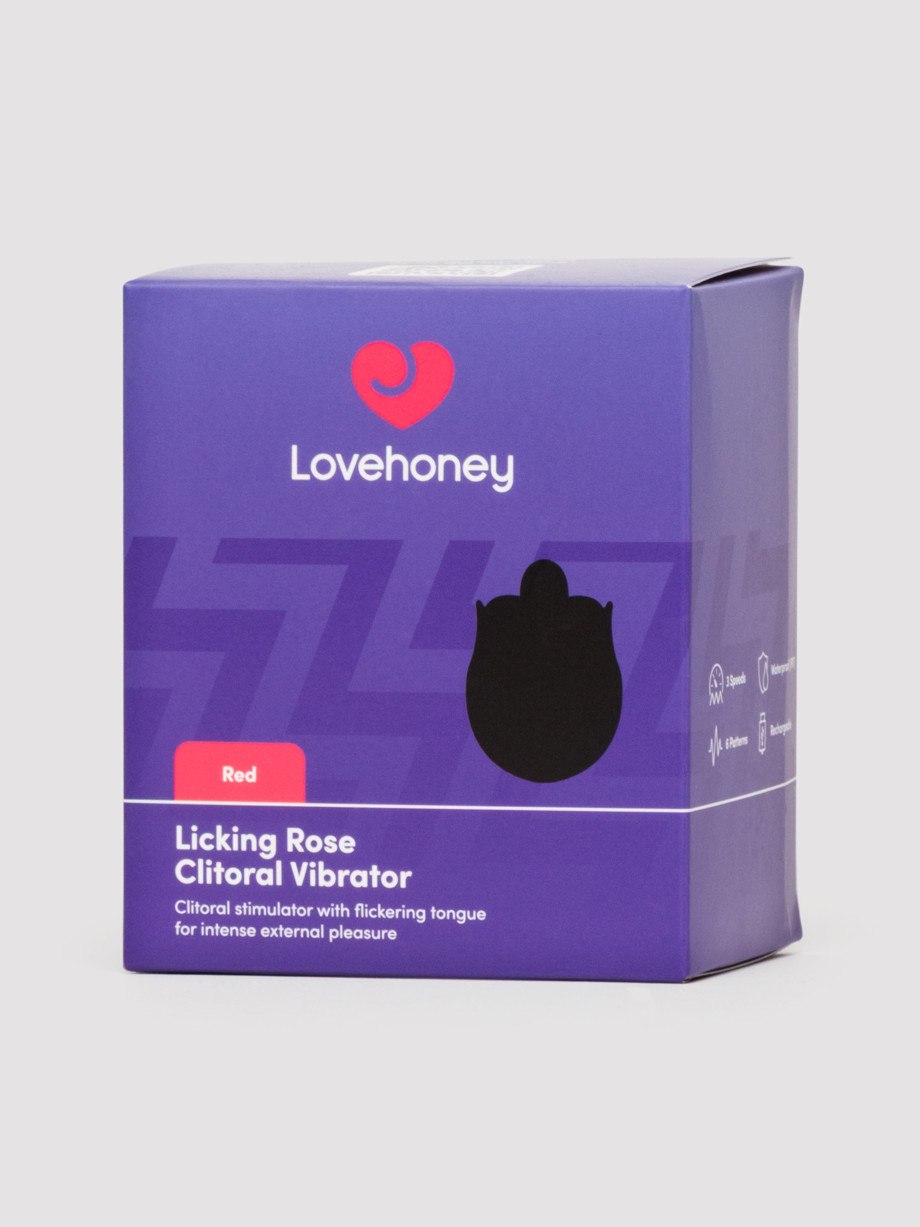 Lovehoney Red Licking Rose Vibrator, Red, hi-res