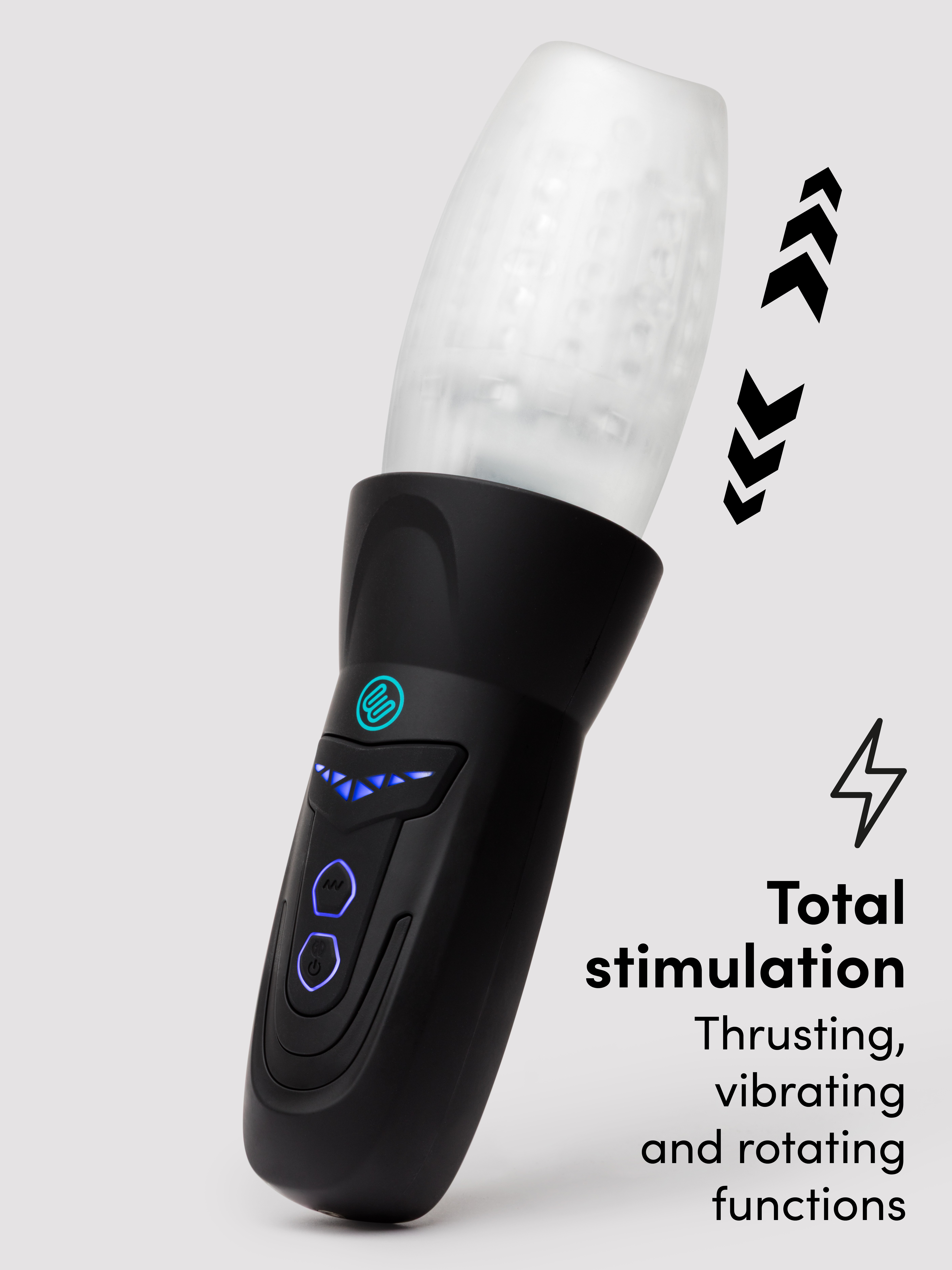 Blowmotion Blowjob Rotating Thrusting Masturbator, Black, hi-res