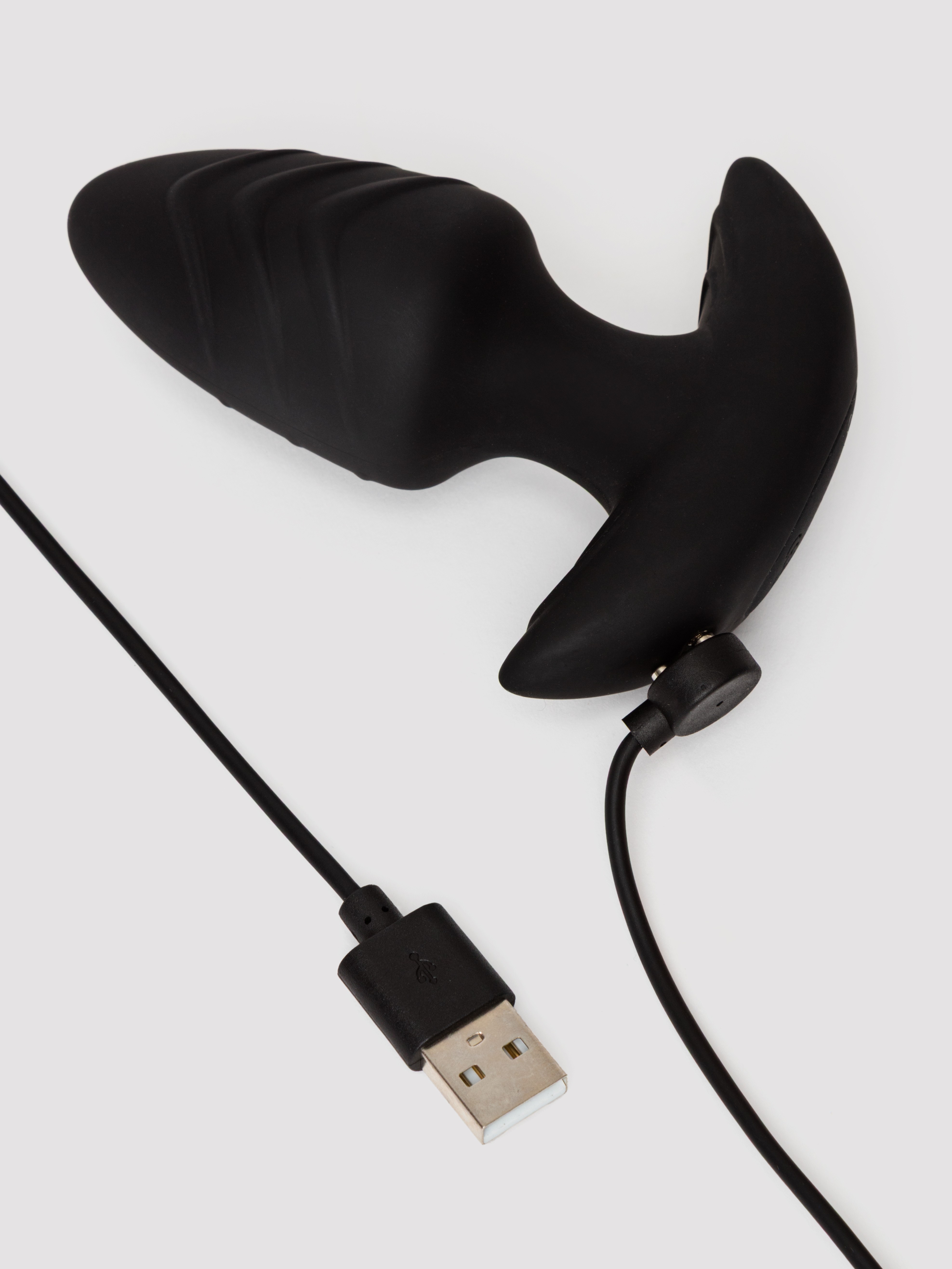 Rock Bottom Vibrating Rotating Butt Plug, Black, hi-res