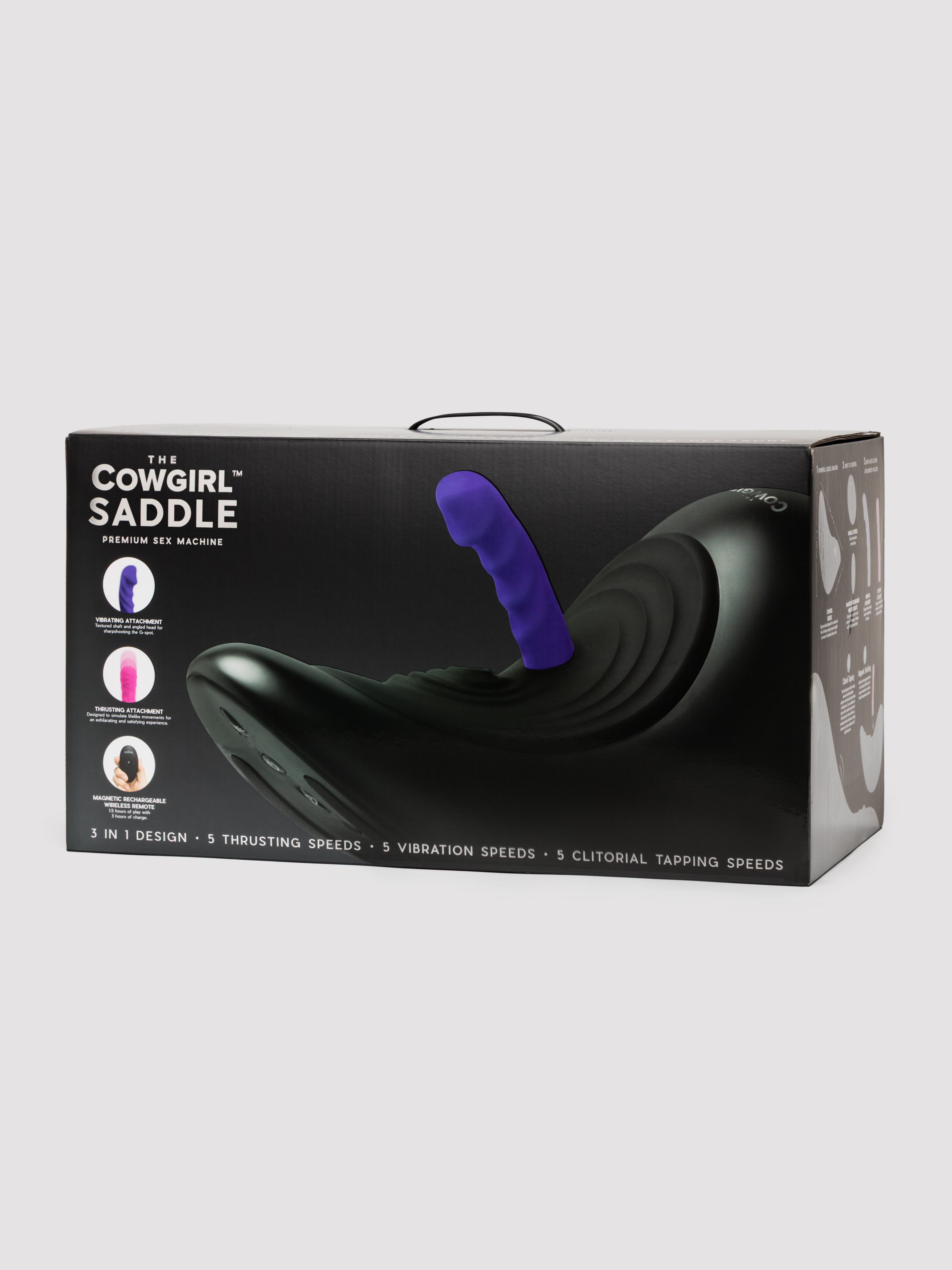 The Cowgirl Saddle Rocking Thrusting Sex Machine, Silver, hi-res