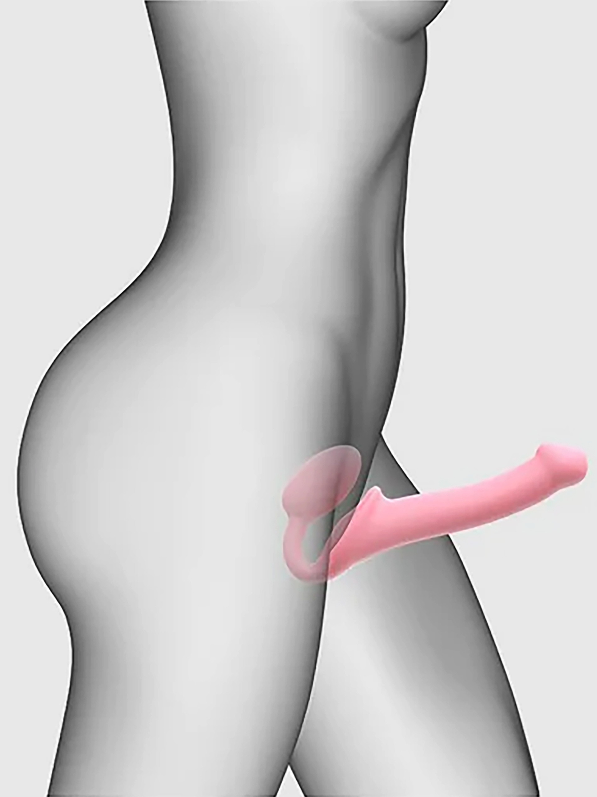 Strap-on-Me Silicone Fully Flexible Strapless Strap-On, Pink, hi-res