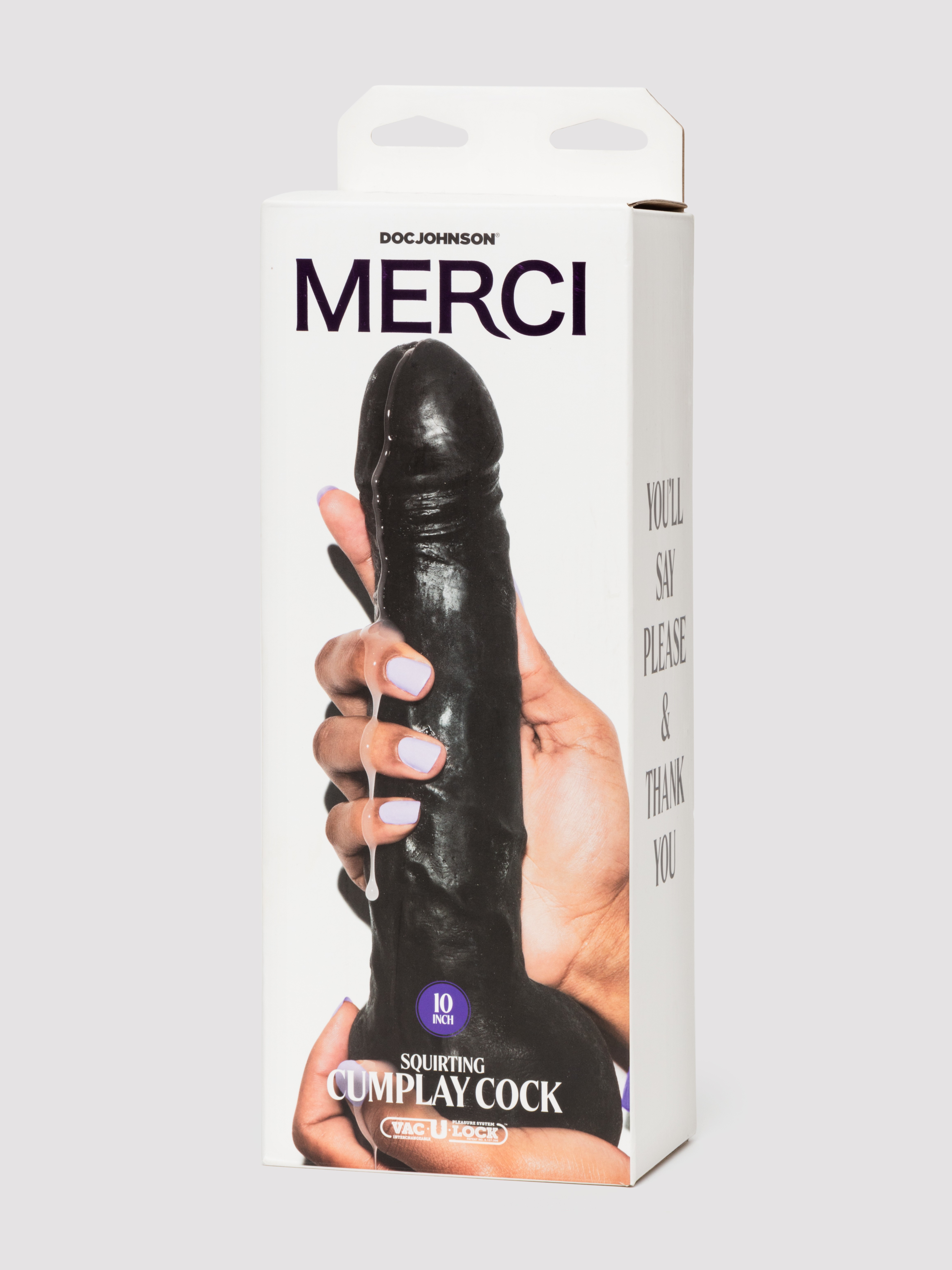 Doc Johnson Merci Squirting Cumplay Cock, Black, hi-res