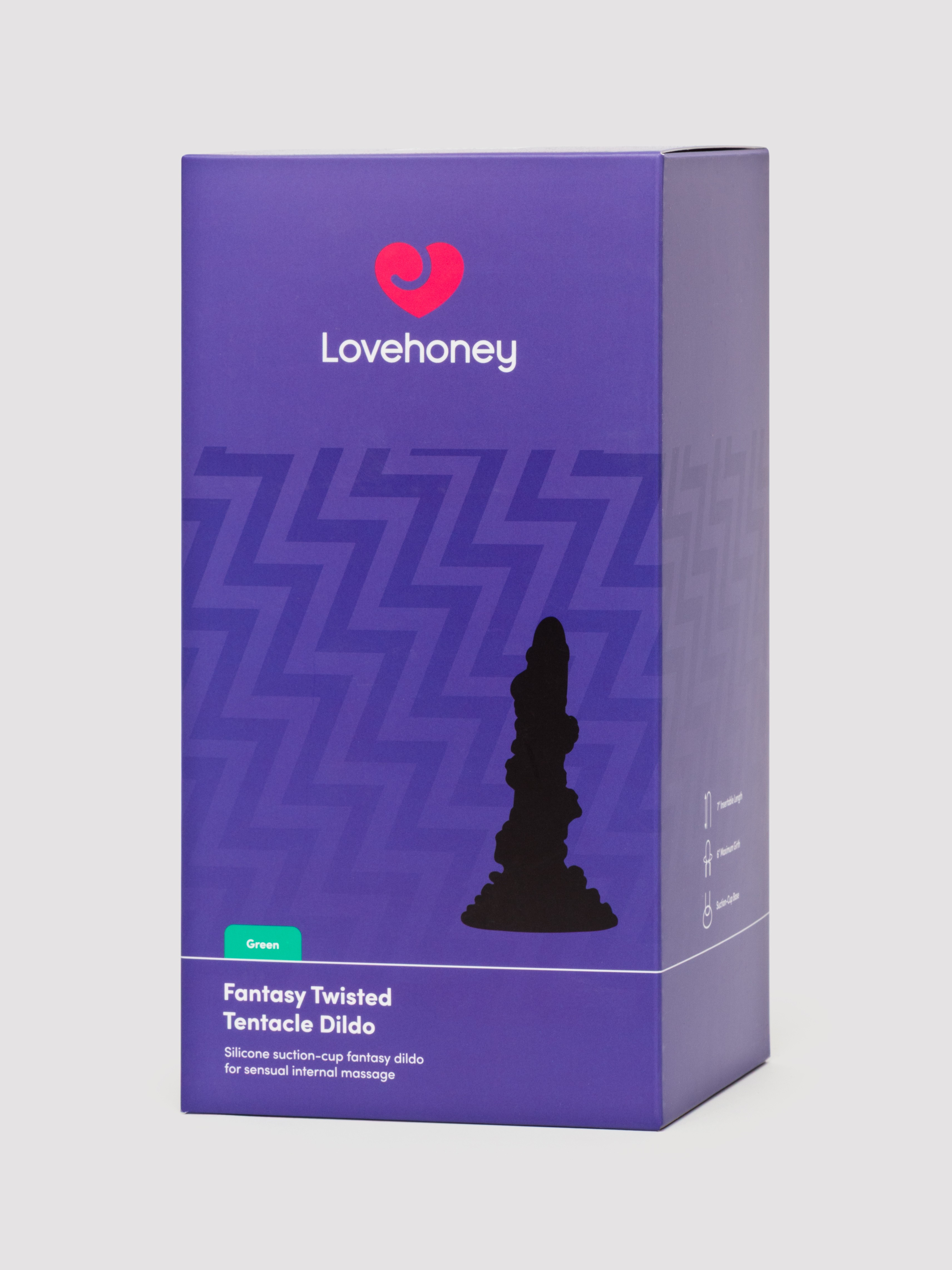 Lovehoney Fantasy Twisted Tentacle Dildo, Green, hi-res