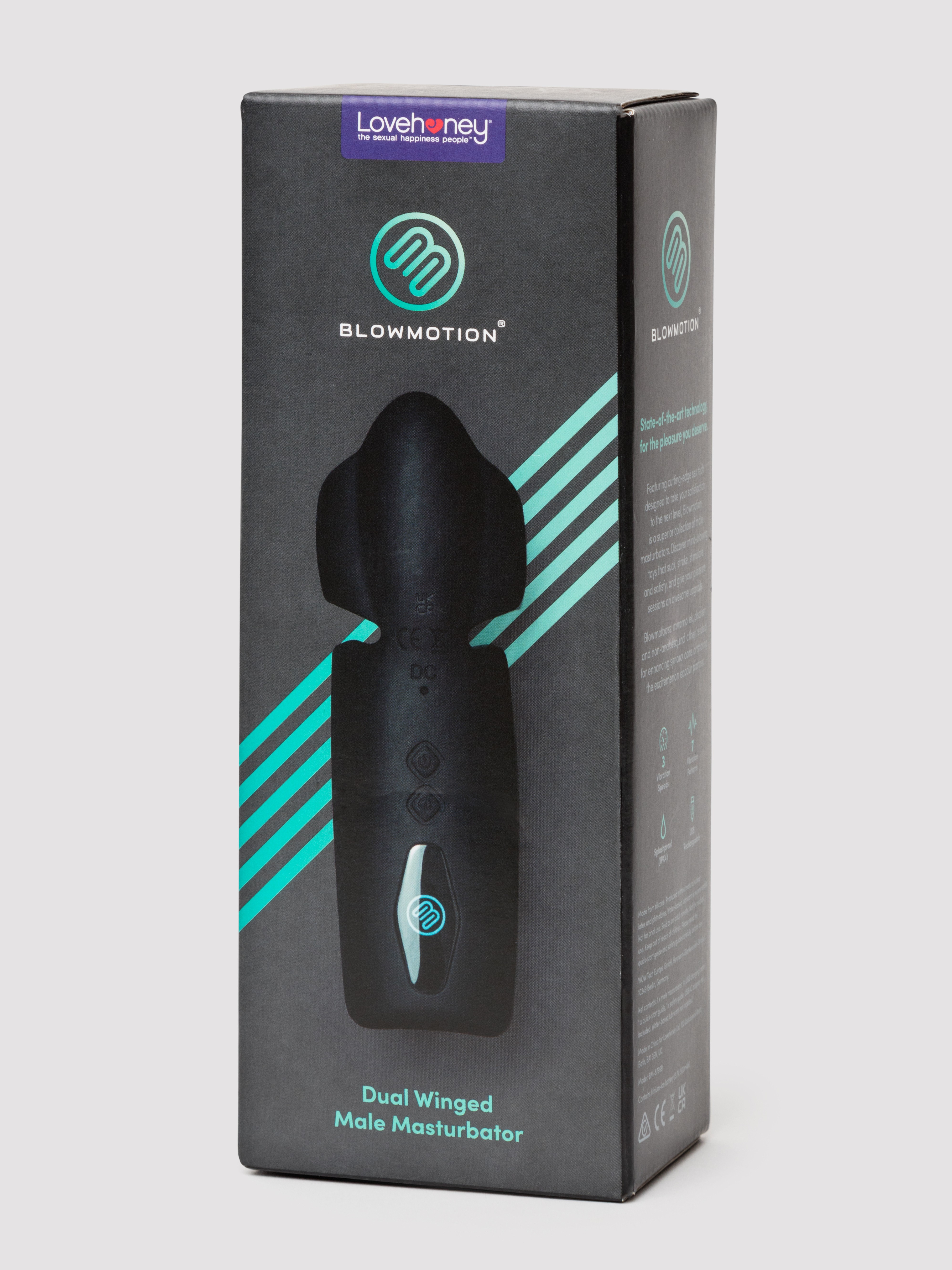 Blowmotion Dual Winged Male Masturbator, Black, hi-res