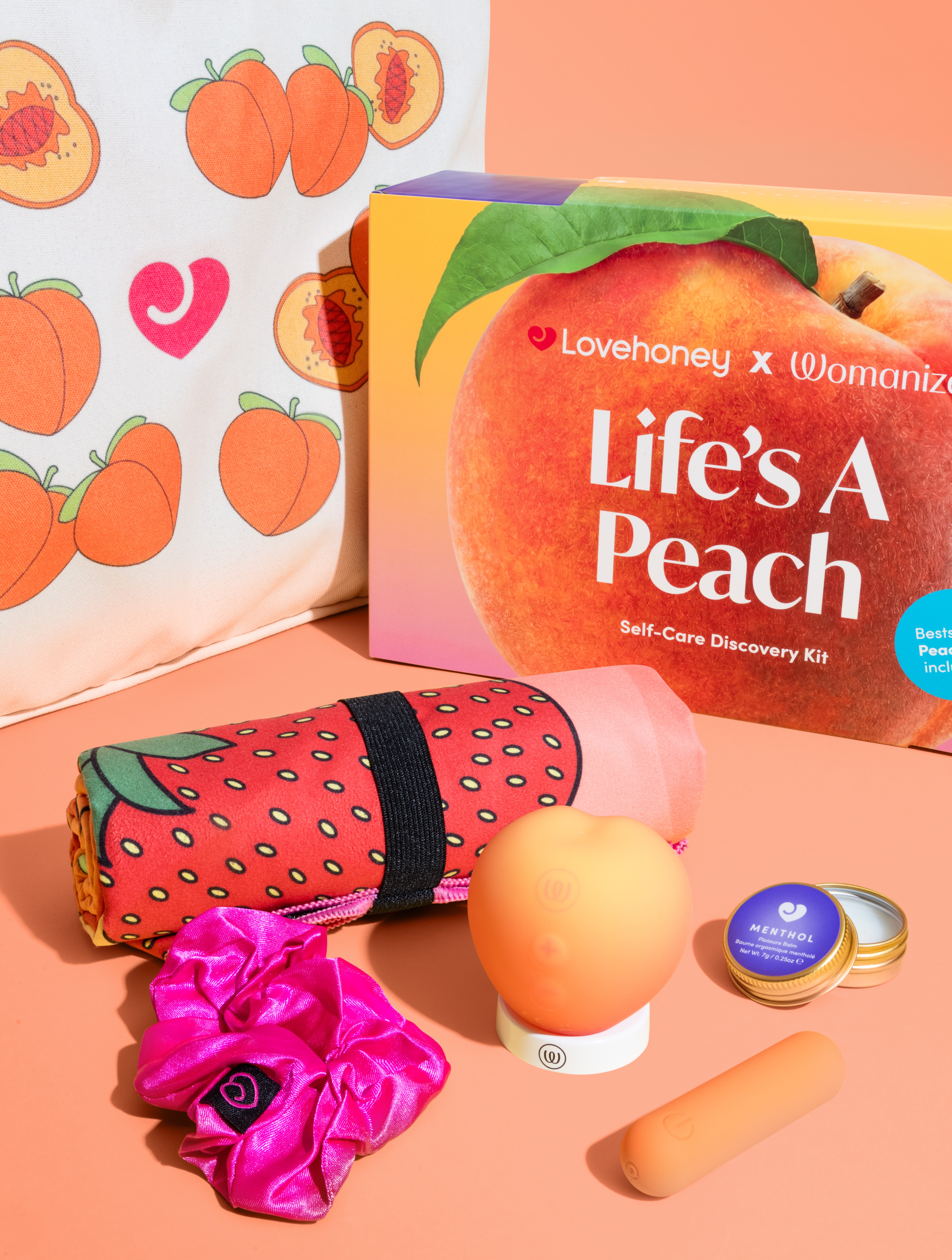 Lovehoney X Womanizer Life's a Peach Discovery Kit, Orange, hi-res