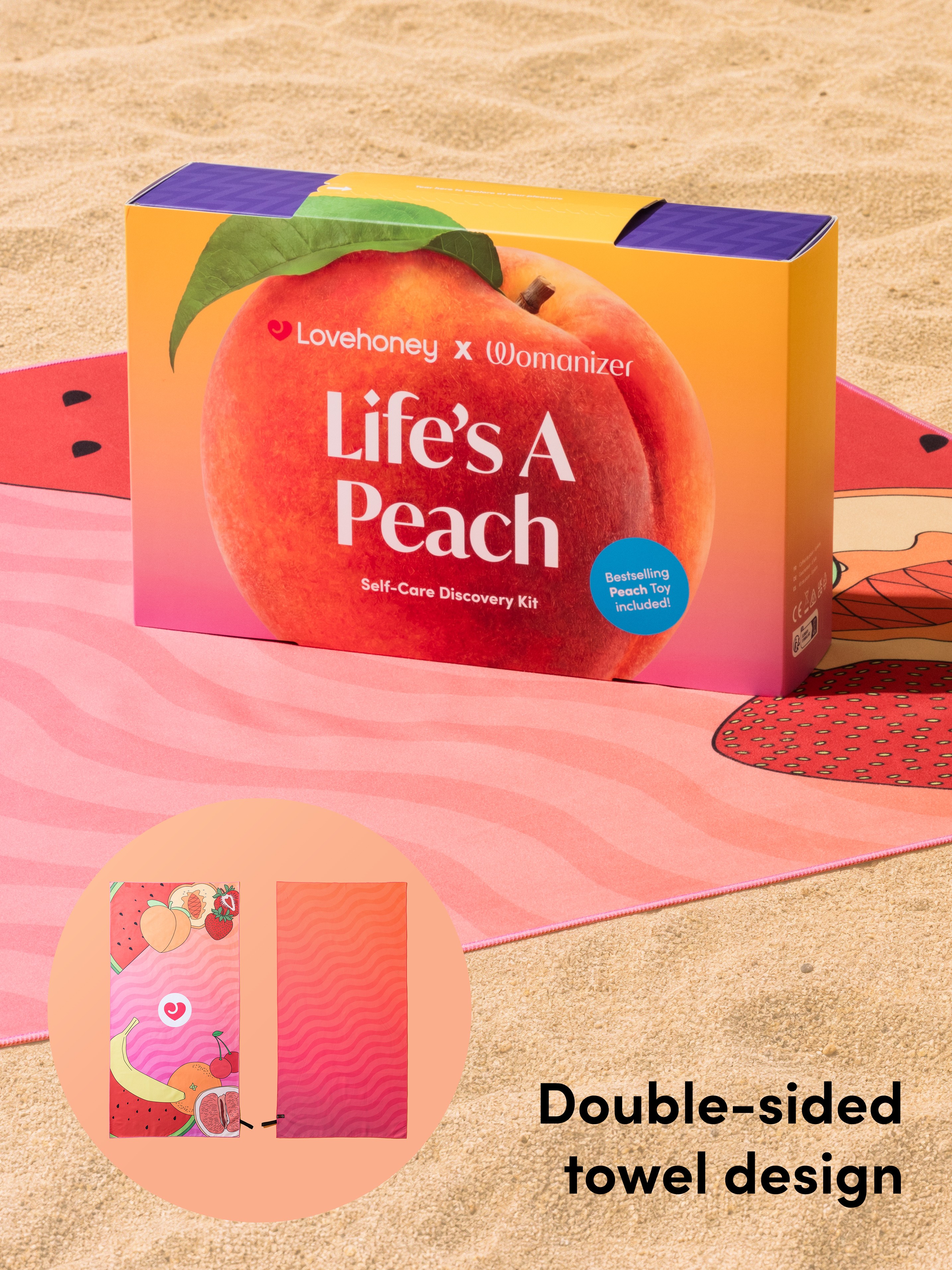 Lovehoney X Womanizer Life's a Peach Discovery Kit, Orange, hi-res