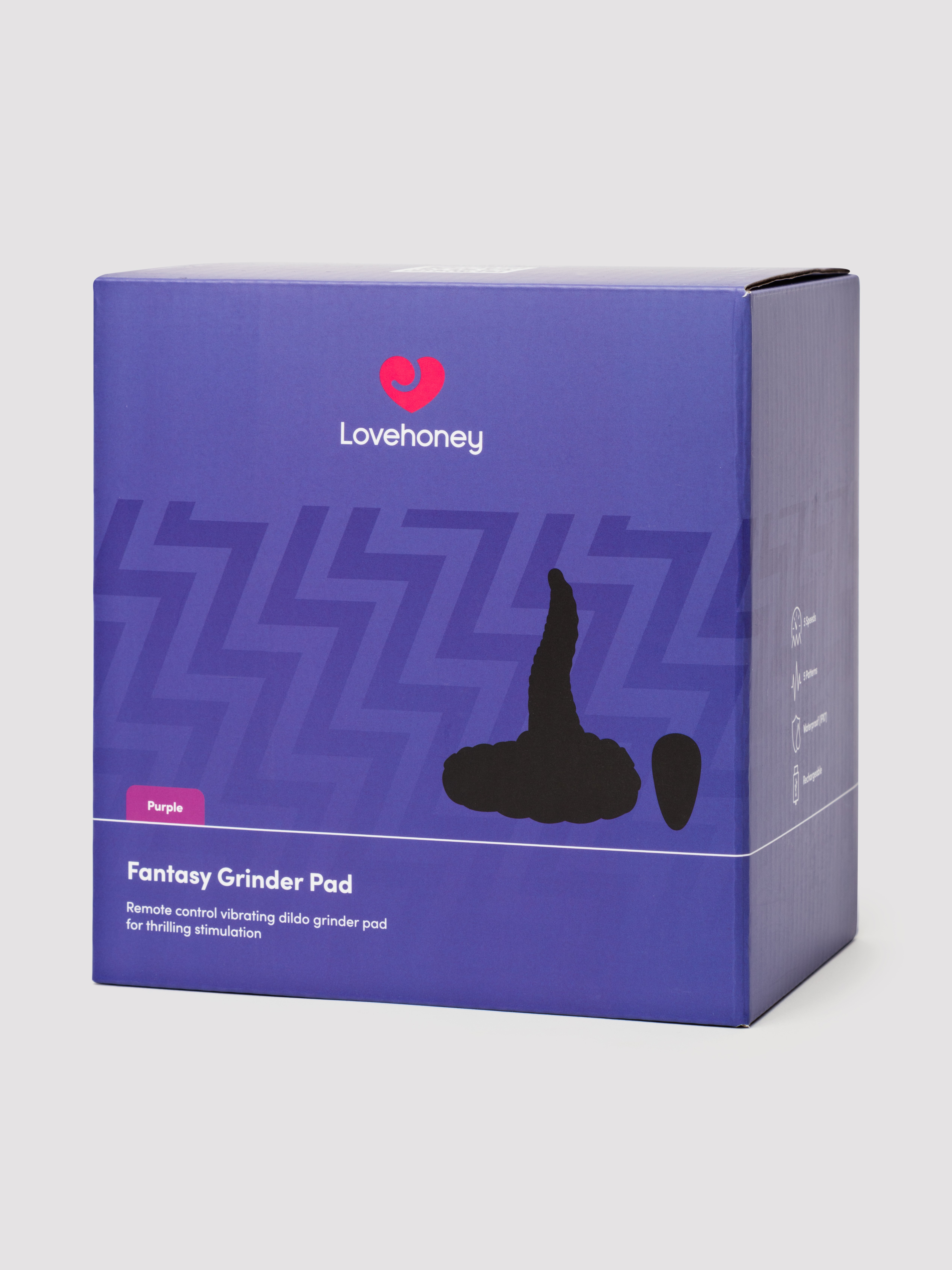 Lovehoney Fantasy Dildo Vibrator Grinder Pad, Purple, hi-res
