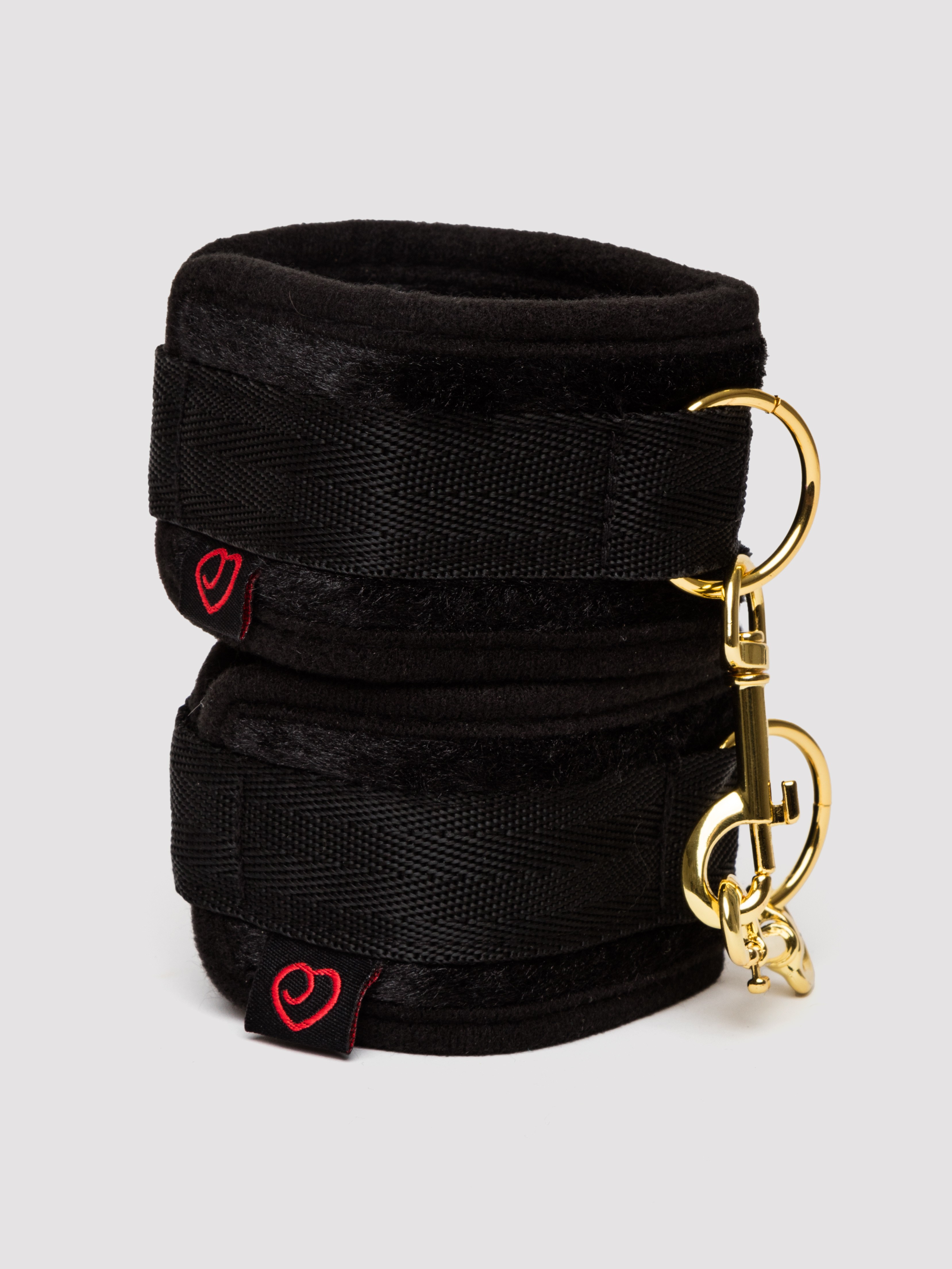 Lovehoney Soft Wrist Cuffs, Black, hi-res