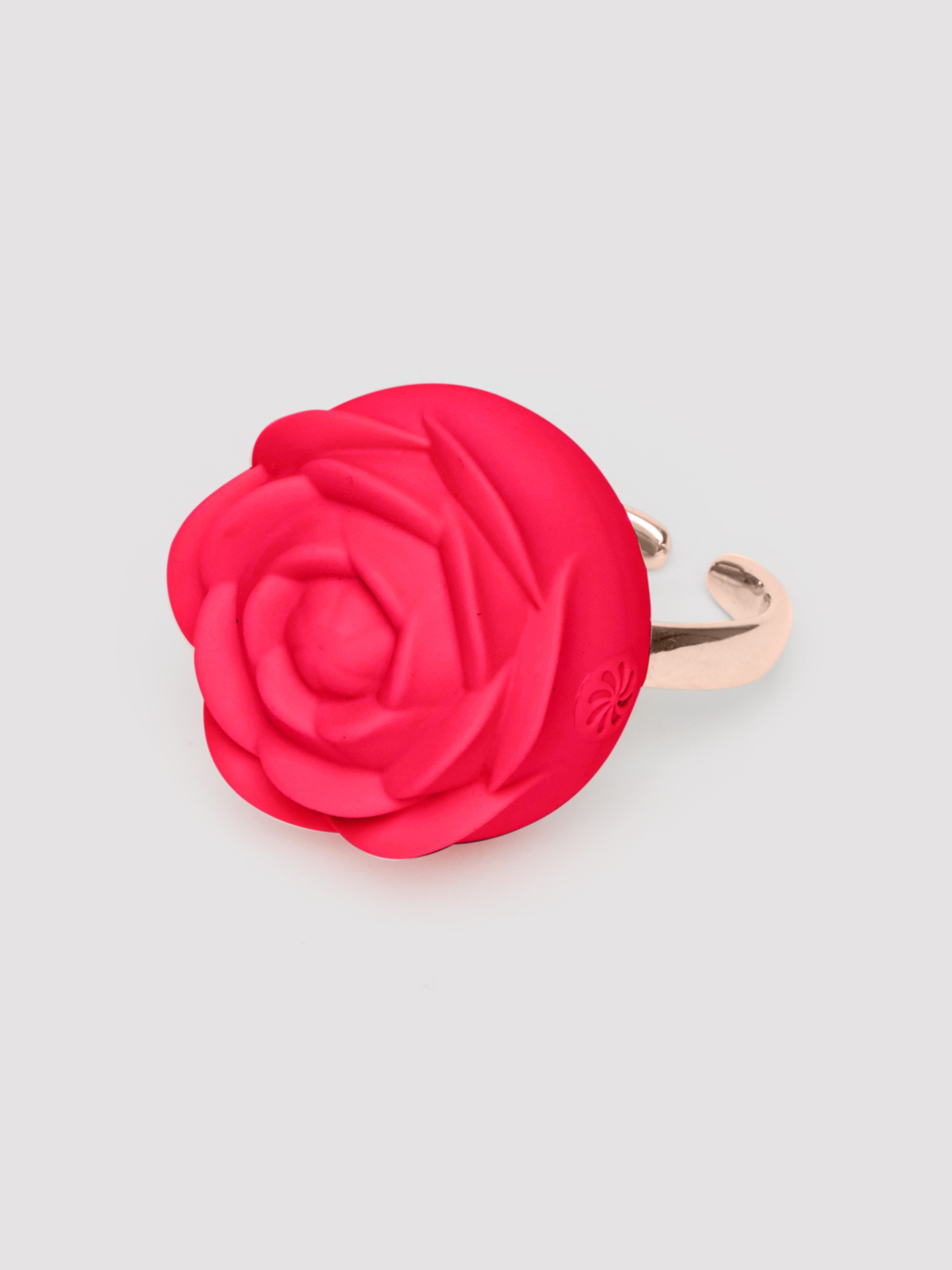 FIORE Rechargeable Vibrating Silicone Rose Ring, Red, hi-res