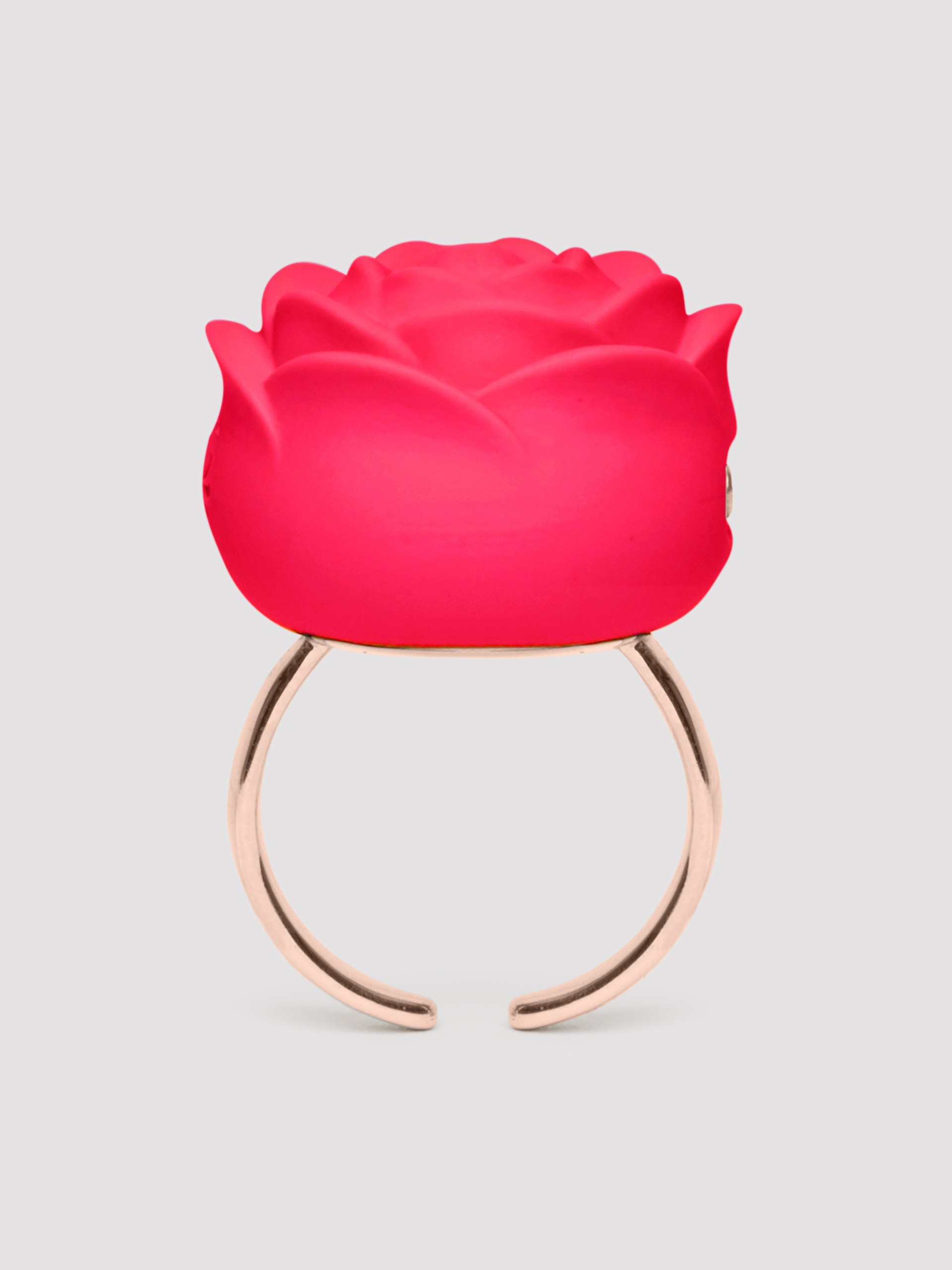 FIORE Rechargeable Vibrating Silicone Rose Ring, Red, hi-res