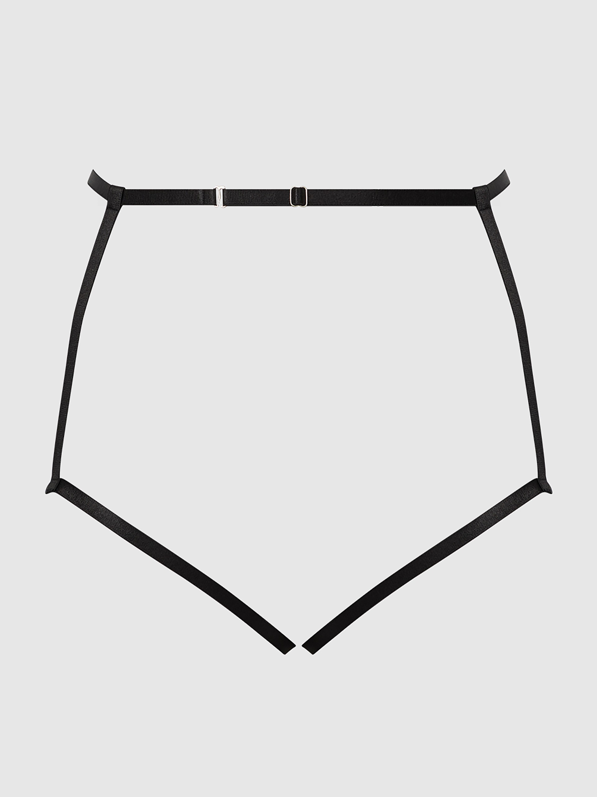 House of Desire Black Chain Cage Back Harness, Black, hi-res