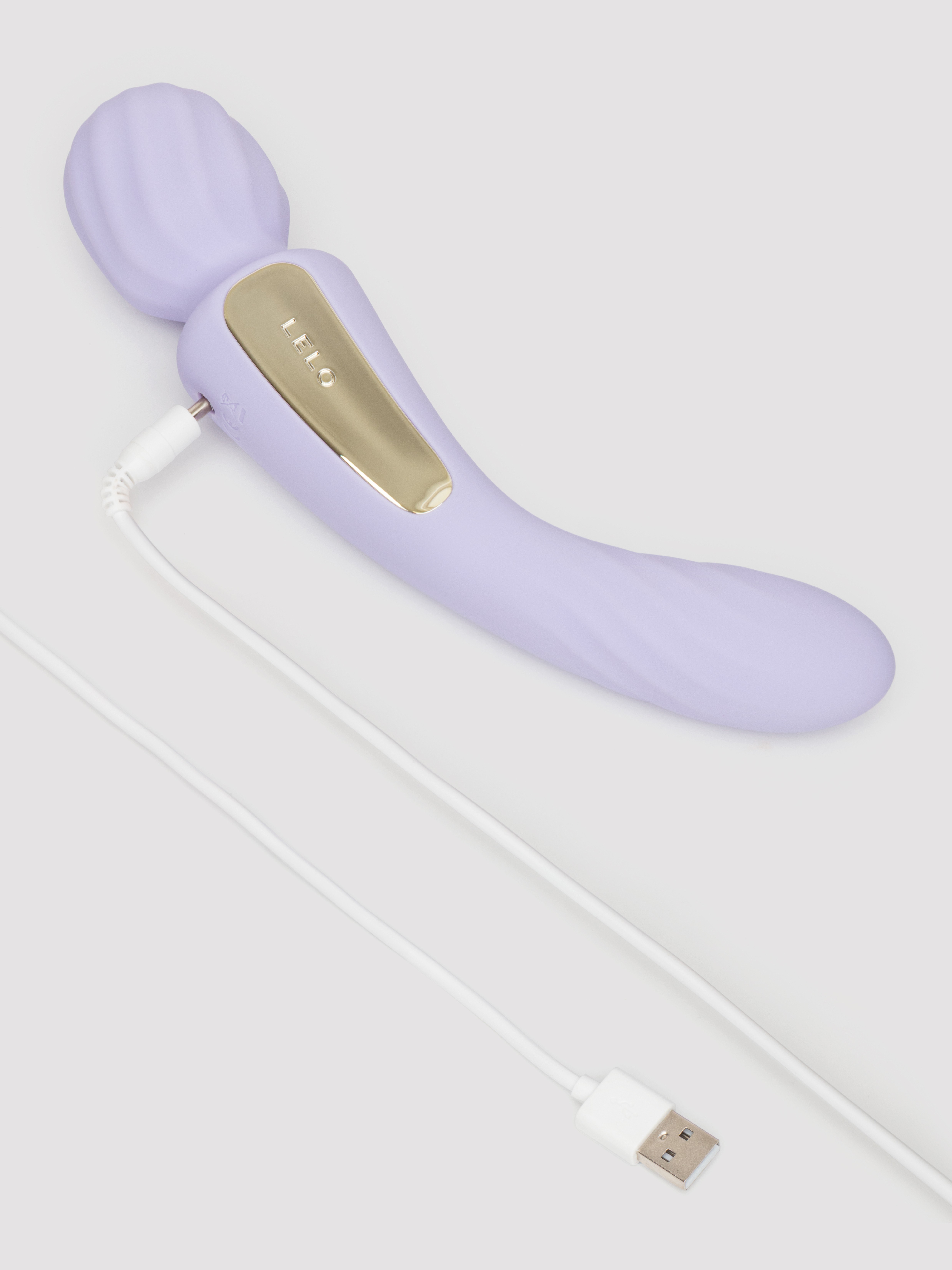 Lelo SWITCH App Controlled Double Ended Textured Wand Vibrator, Purple, hi-res