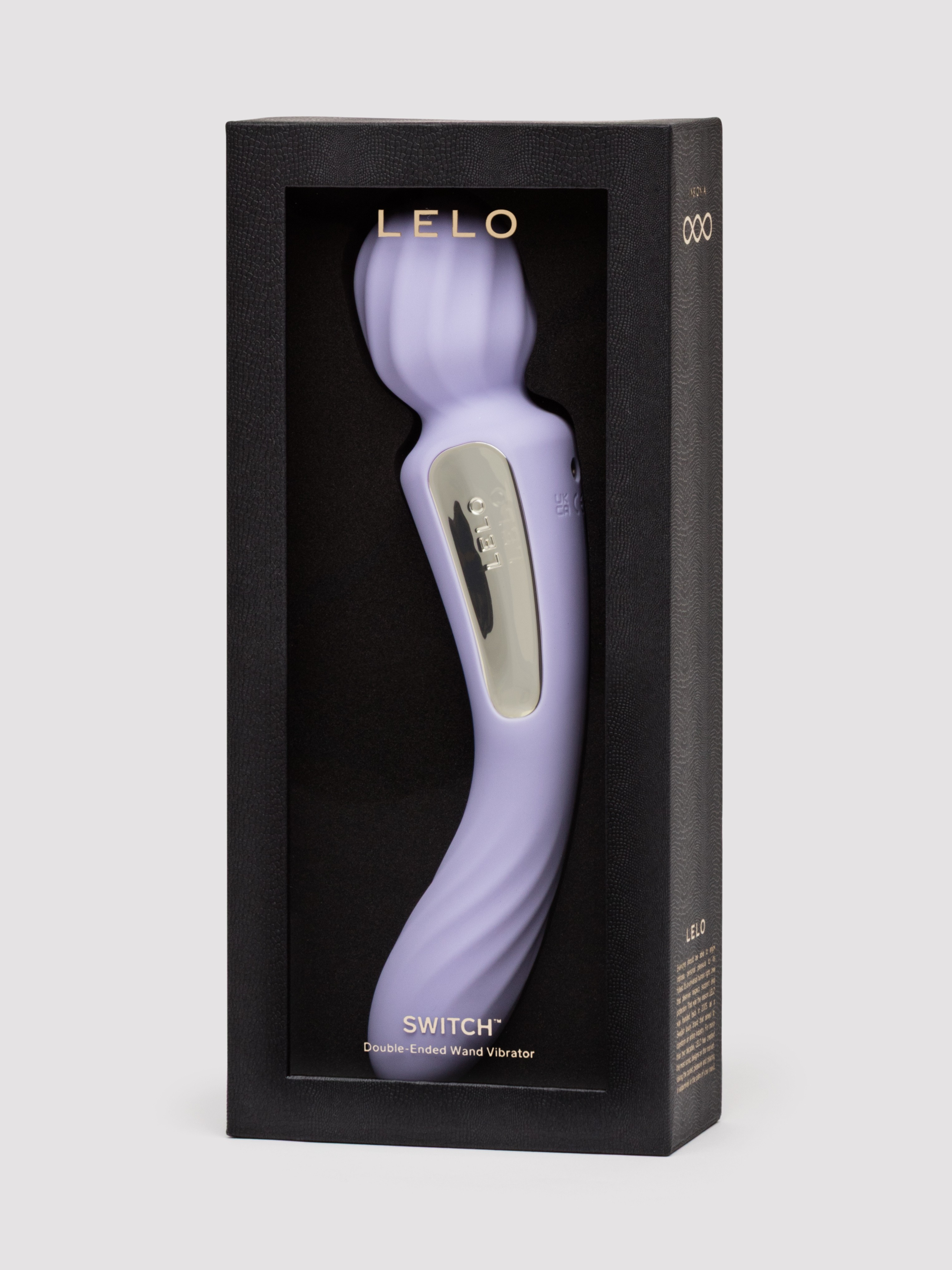 Lelo SWITCH App Controlled Double Ended Textured Wand Vibrator, Purple, hi-res