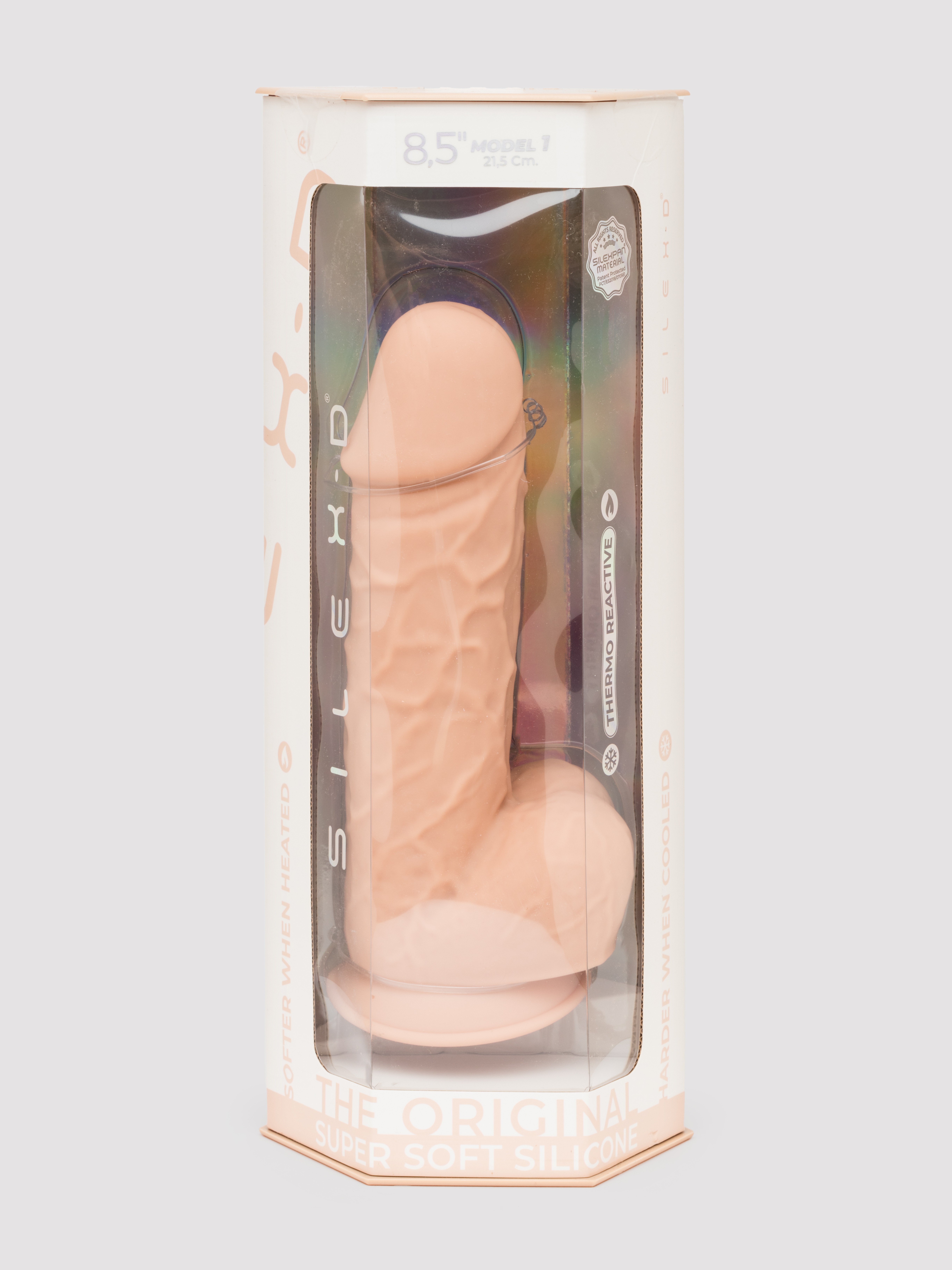 SILEXD Girthy Dual Density Silicone Dildo 8.5 Inch, Flesh Pink, hi-res