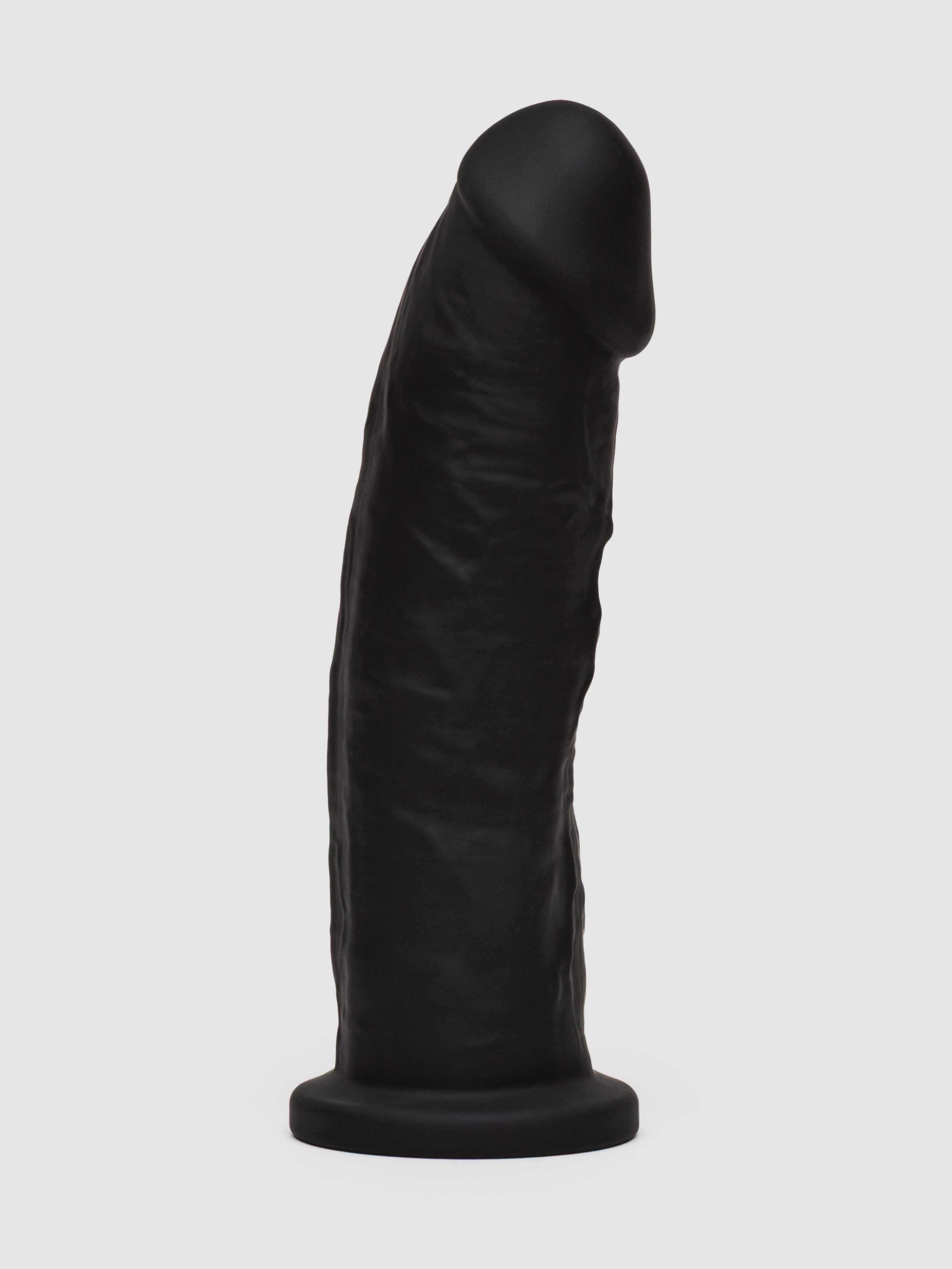 SILEXD Girthy Dual Density Black Realistic Silicone Dildo 8.5 Inch, Black, hi-res