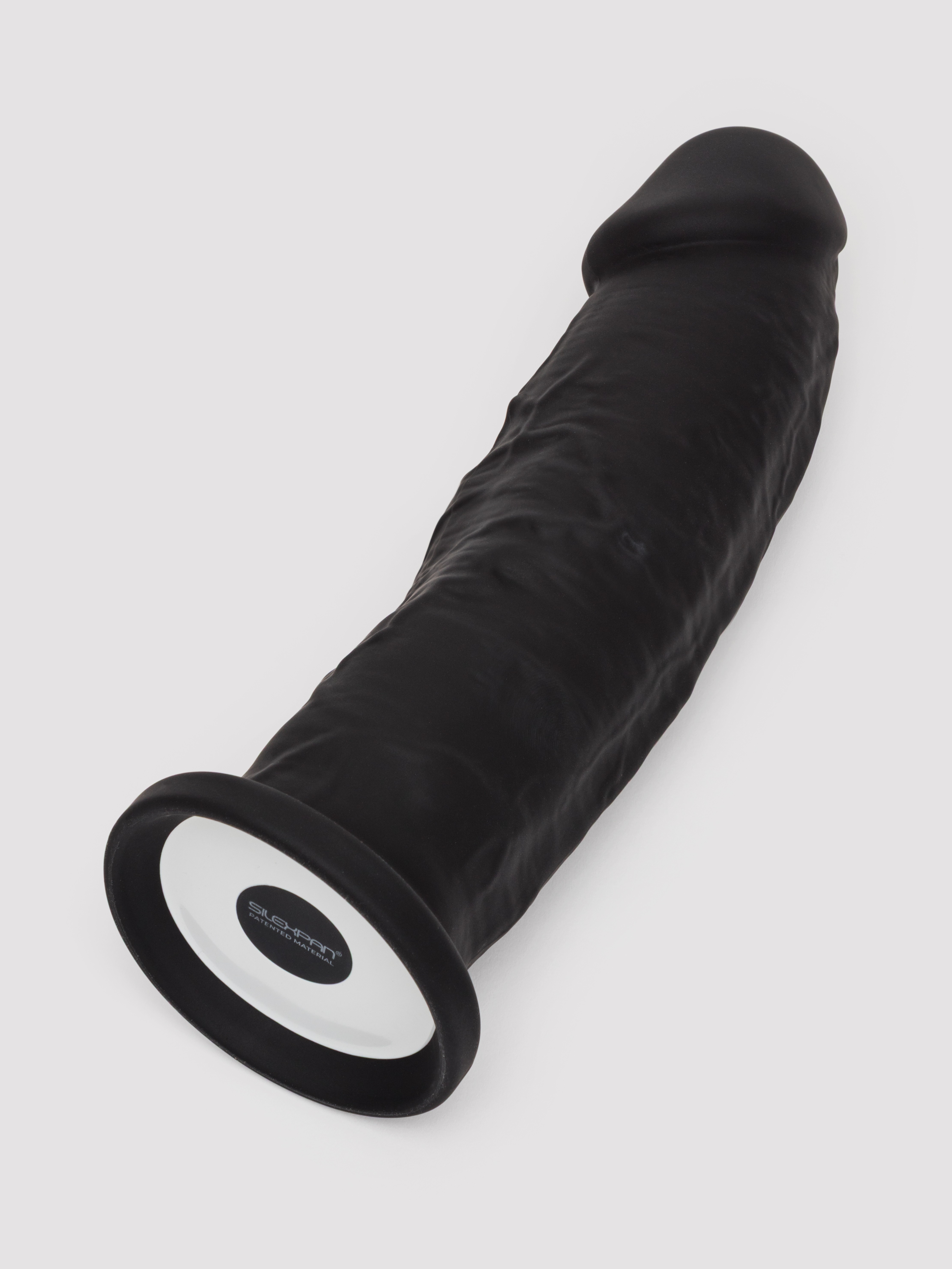SILEXD Girthy Dual Density Black Realistic Silicone Dildo 8.5 Inch, Black, hi-res