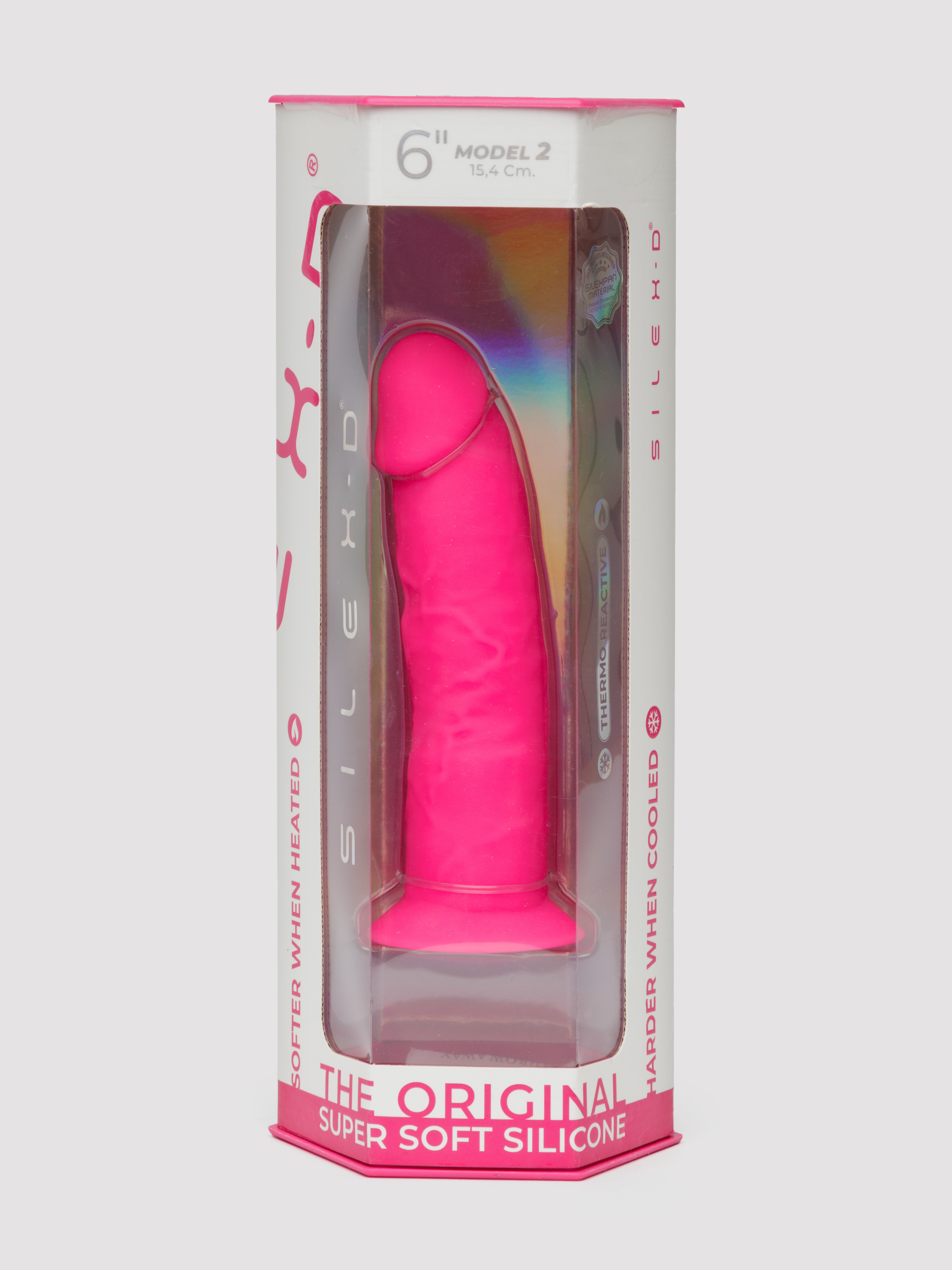 SILEXD Dual Density Pink Realistic Silicone Dildo 6 Inch, Pink, hi-res