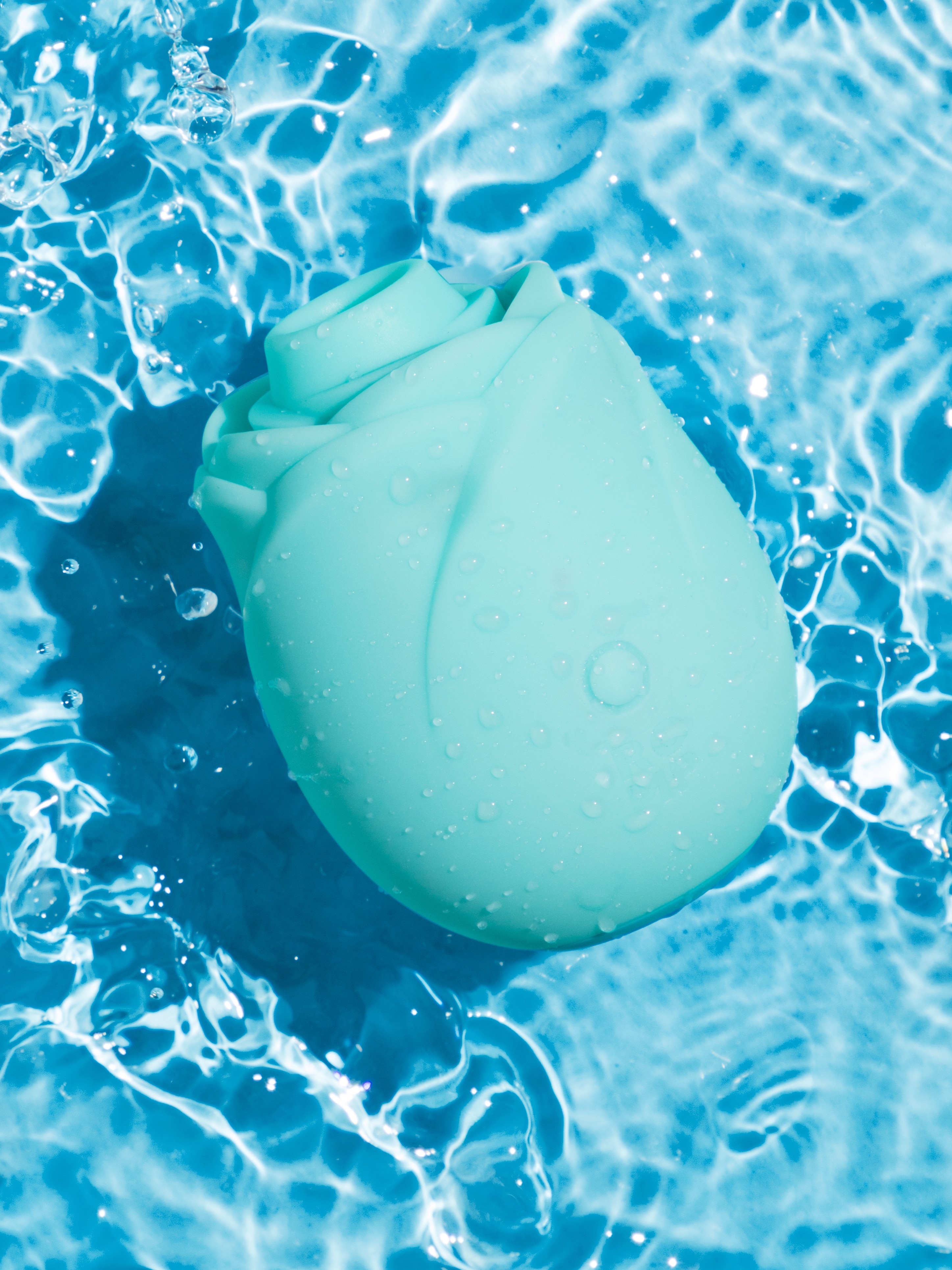 ROMP Rose Glow Blue Clitoral Stimulator, Blue, hi-res