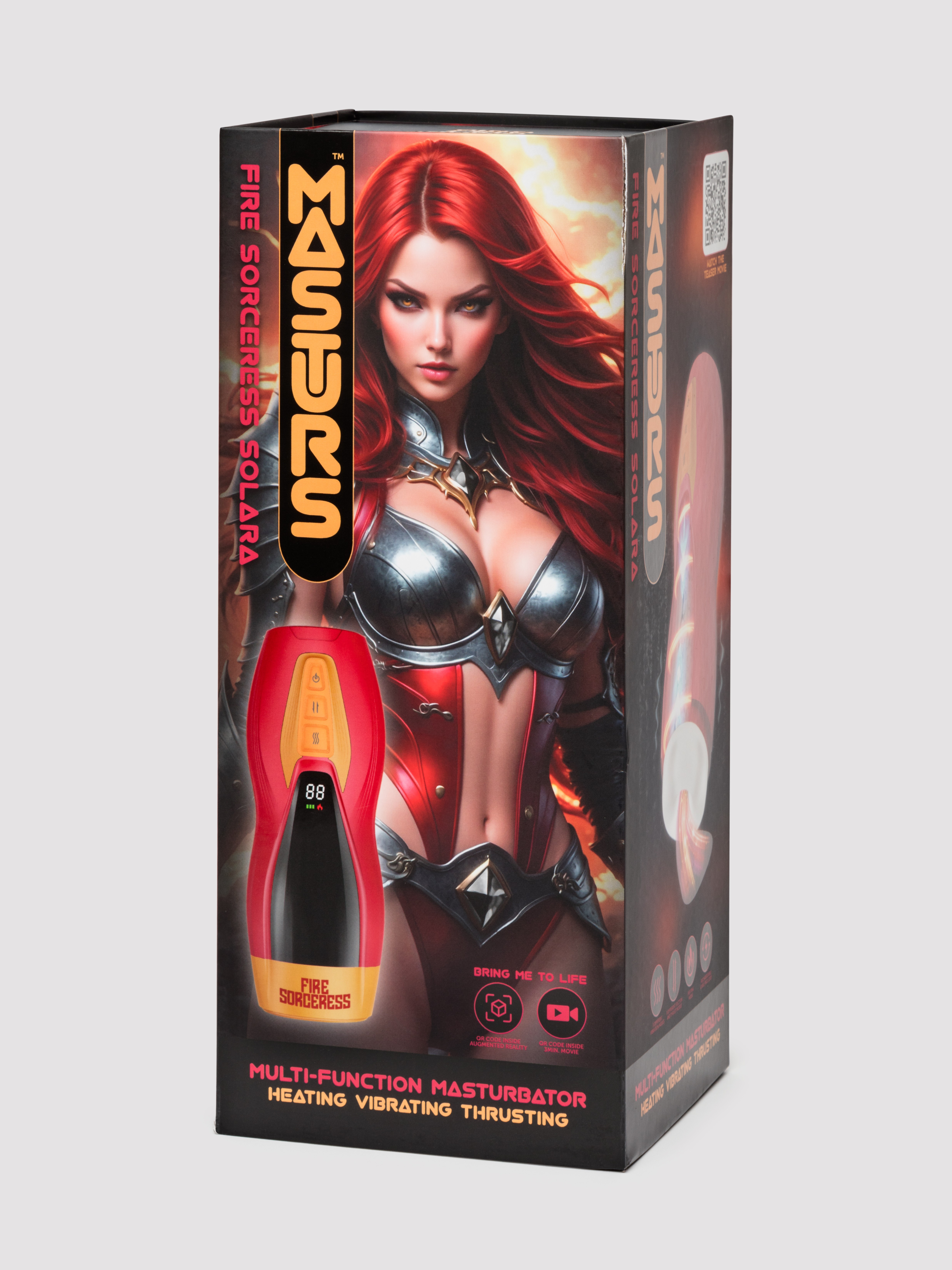 Solara Fire Sorceress Heating, Suction and Squeezing Virtual Reality Masturbator, Red, hi-res