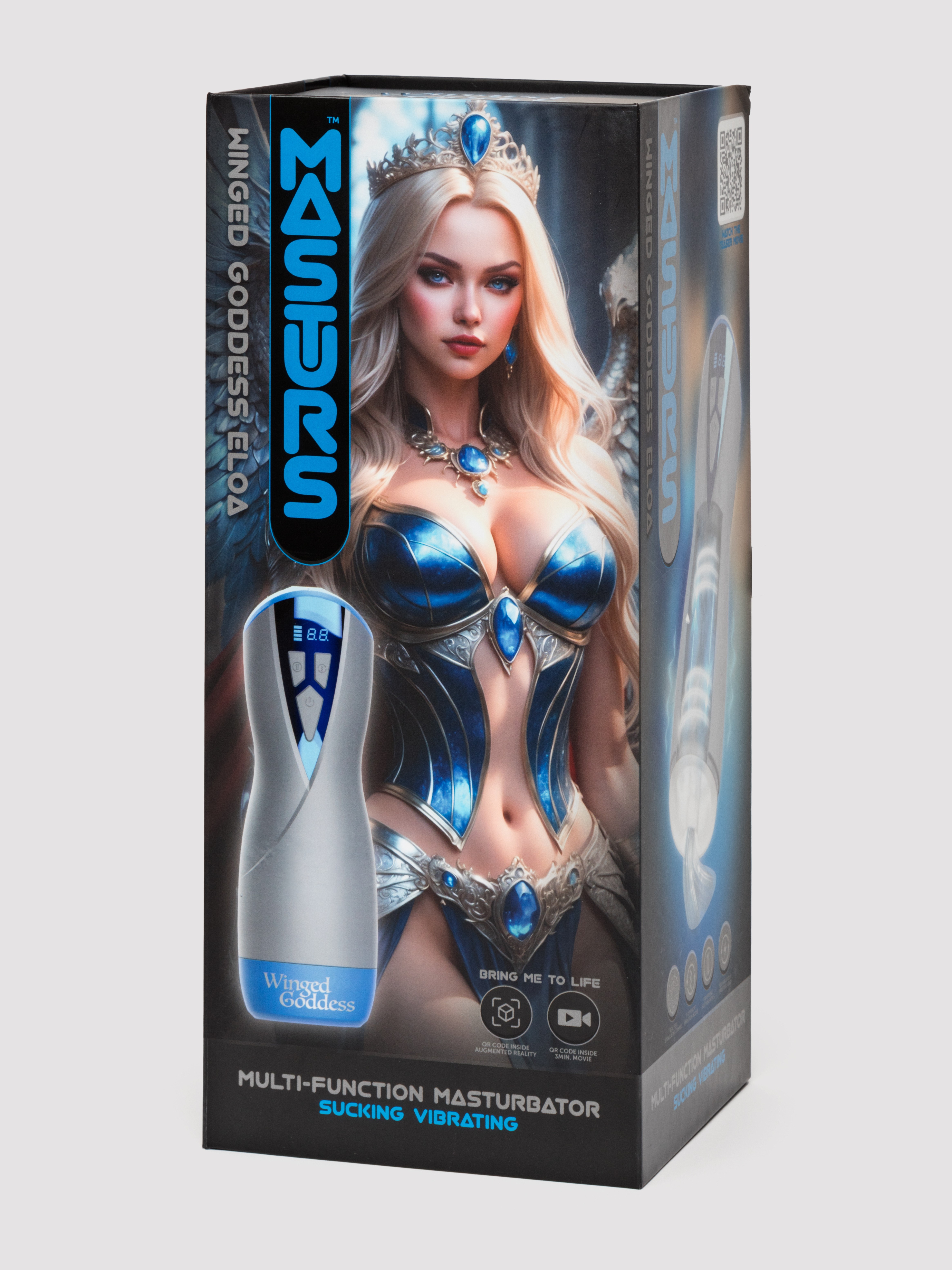 Eloa Winged Goddess Suction and Thrusting Virtual Reality Masturbator, Grey, hi-res