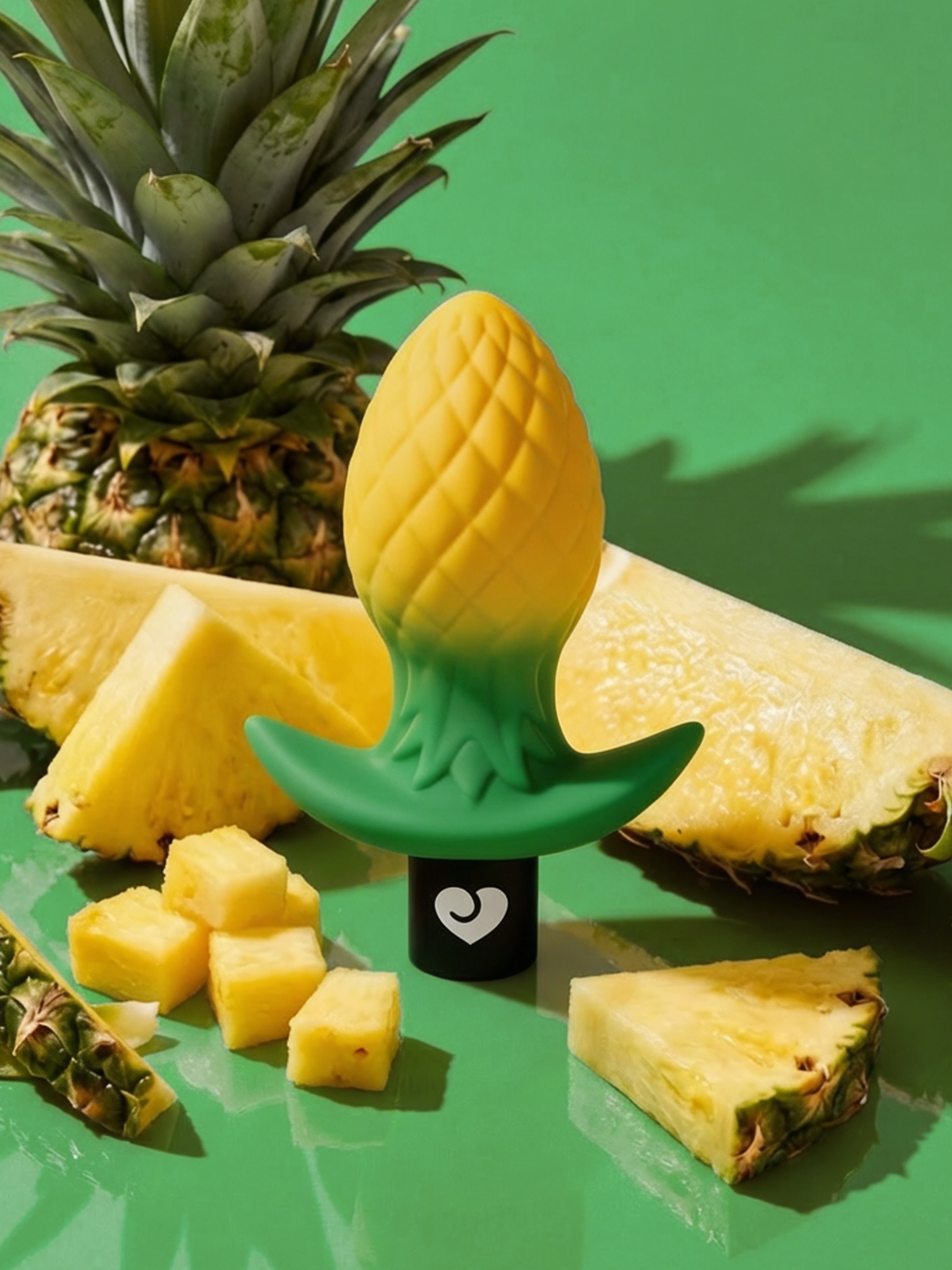 Lovehoney Pineapple Butt Plug, Yellow, hi-res