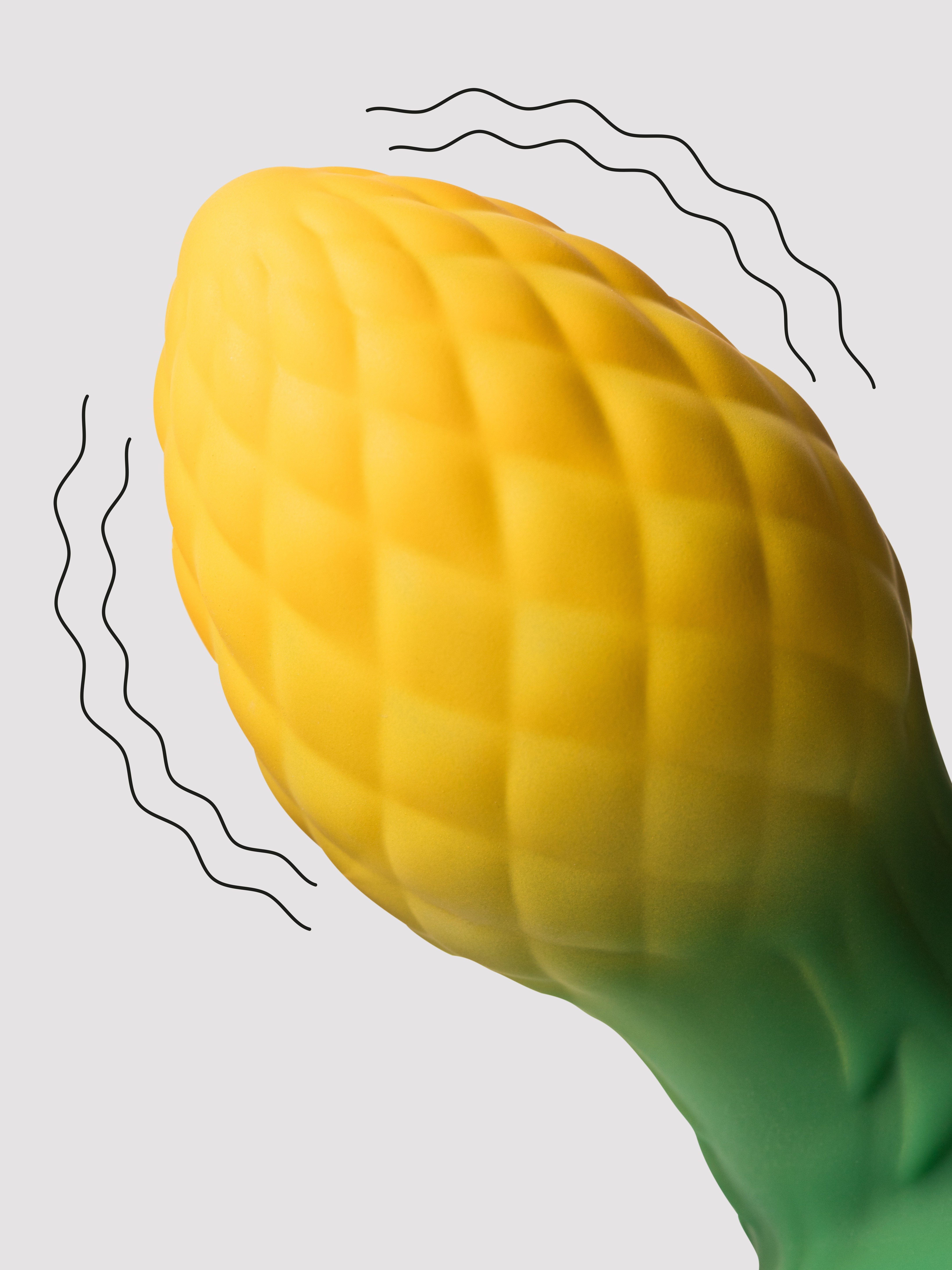 Lovehoney Pineapple Butt Plug, Yellow, hi-res