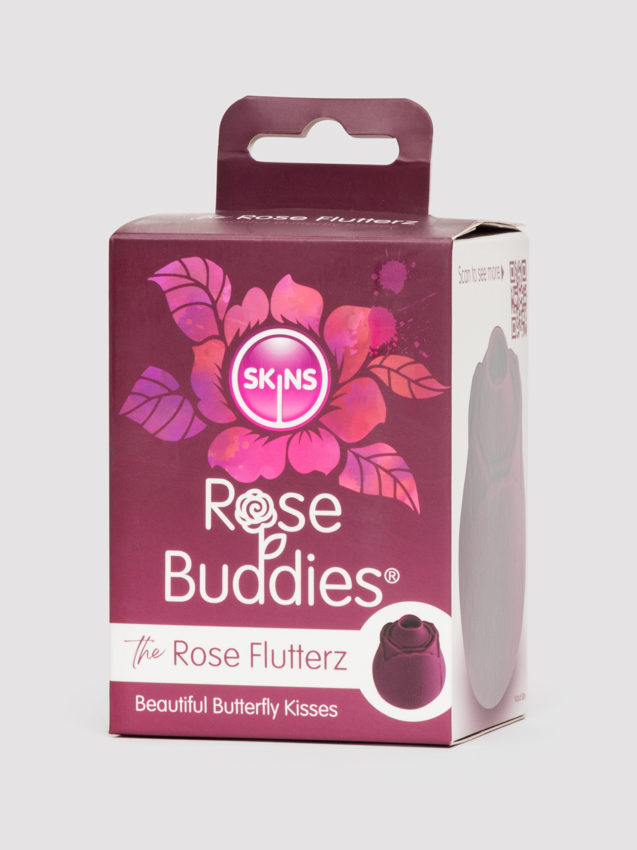 Skins Rose FLUTTERZ Licking Flickering Clitoral Vibrator, Red, hi-res