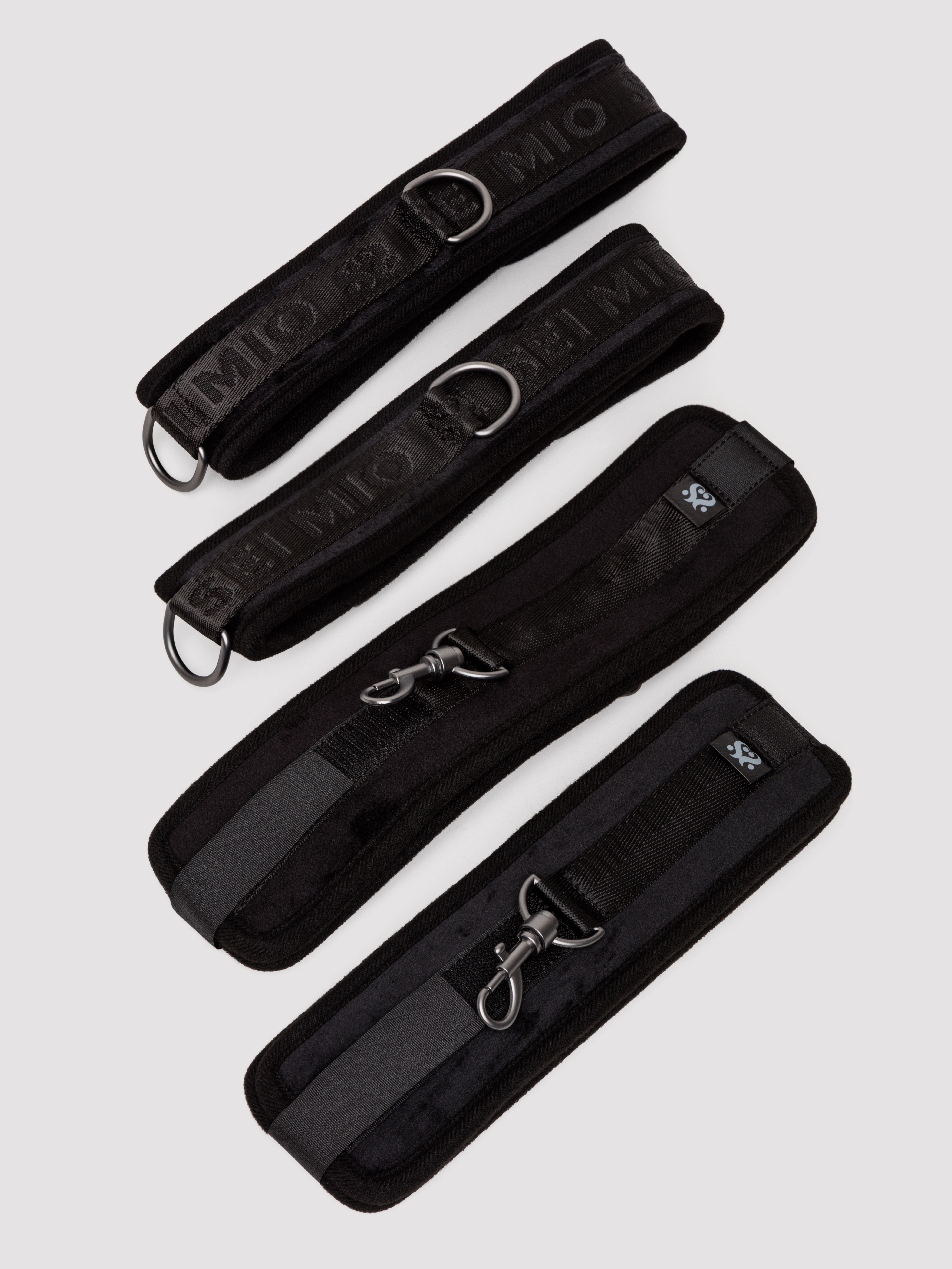 SEI MIO Pretty Thighed Up Thigh to Wrist and Ankle Restraint, Black, hi-res