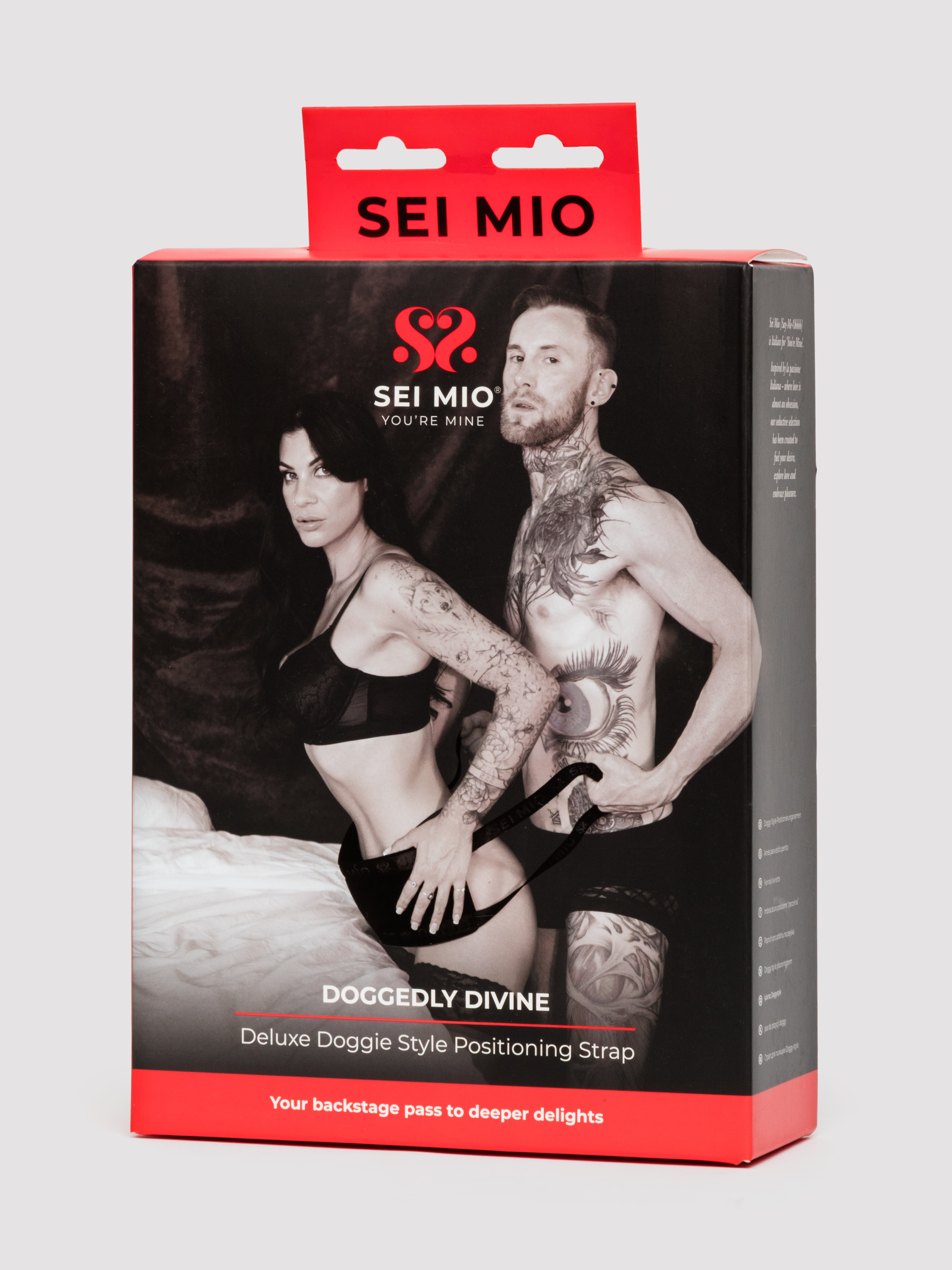 SEI MIO Doggedly Divine Doggie Style Positioning Strap, Black, hi-res