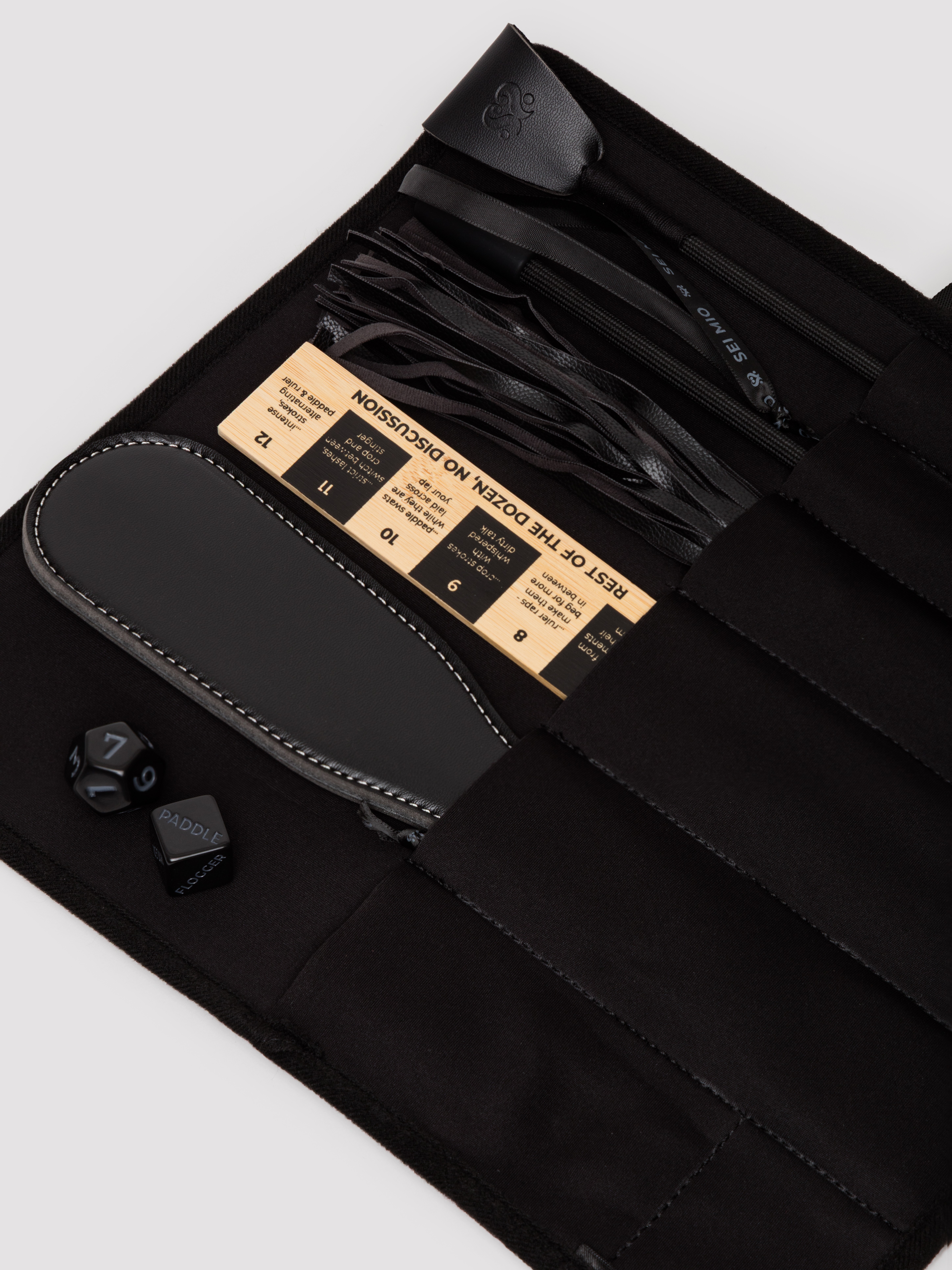 SEI MIO Correction Collection Impactful Punishment Spanking Kit (5 Piece), Black, hi-res