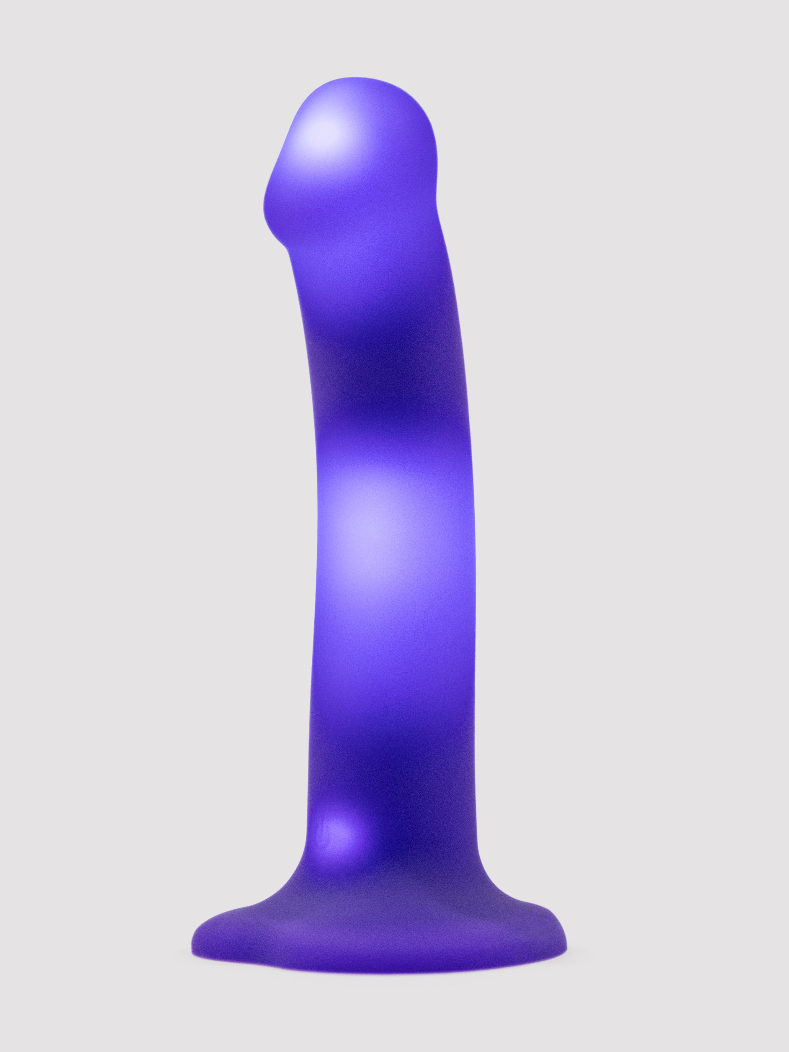 Strap-On-Me Soft Touch Silicone Glow Led Dildo 6.5 Inch, Purple, hi-res