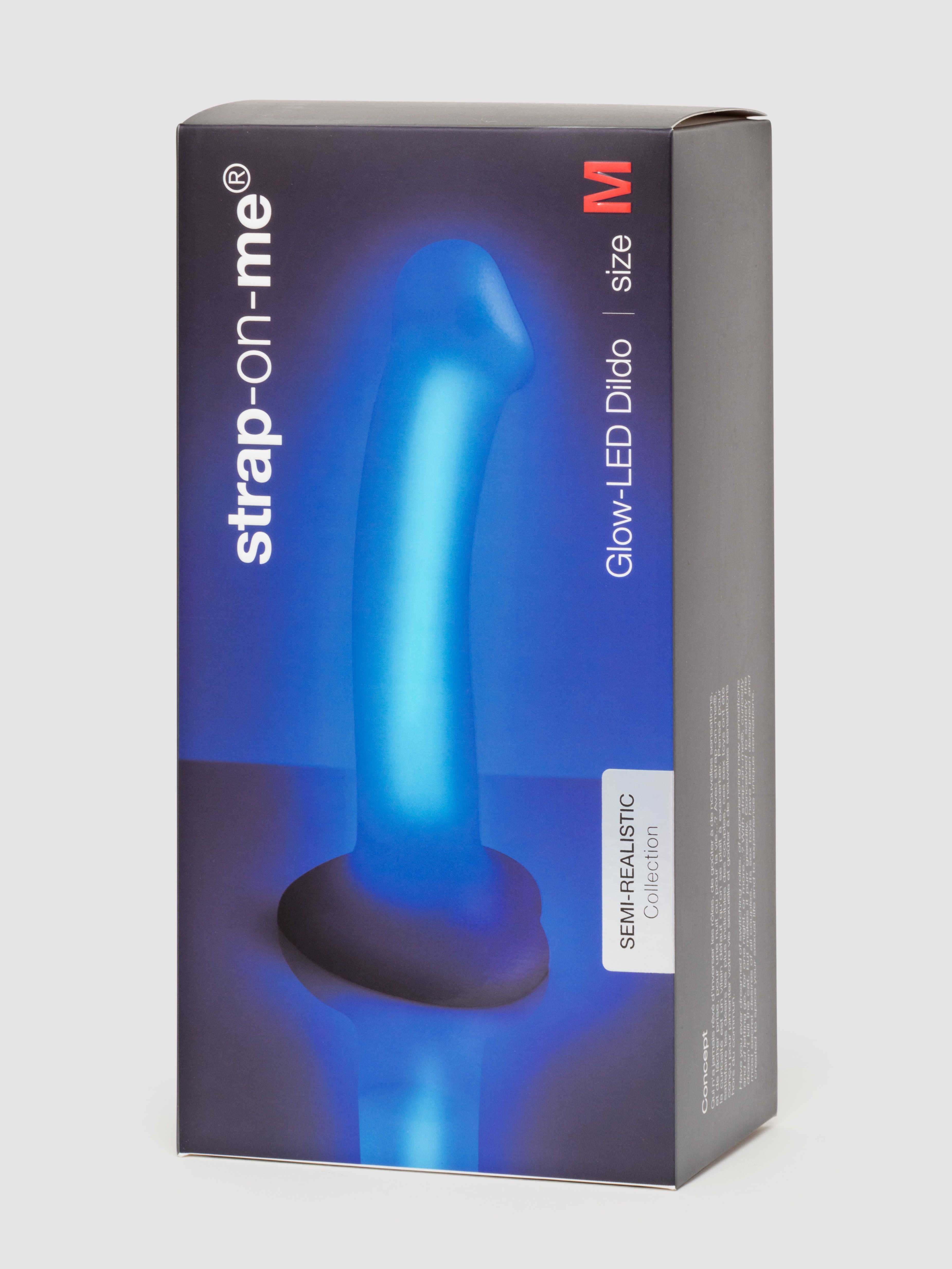 Strap-On-Me Soft Touch Silicone Glow LED Dildo 6.5 Inch, Purple, hi-res
