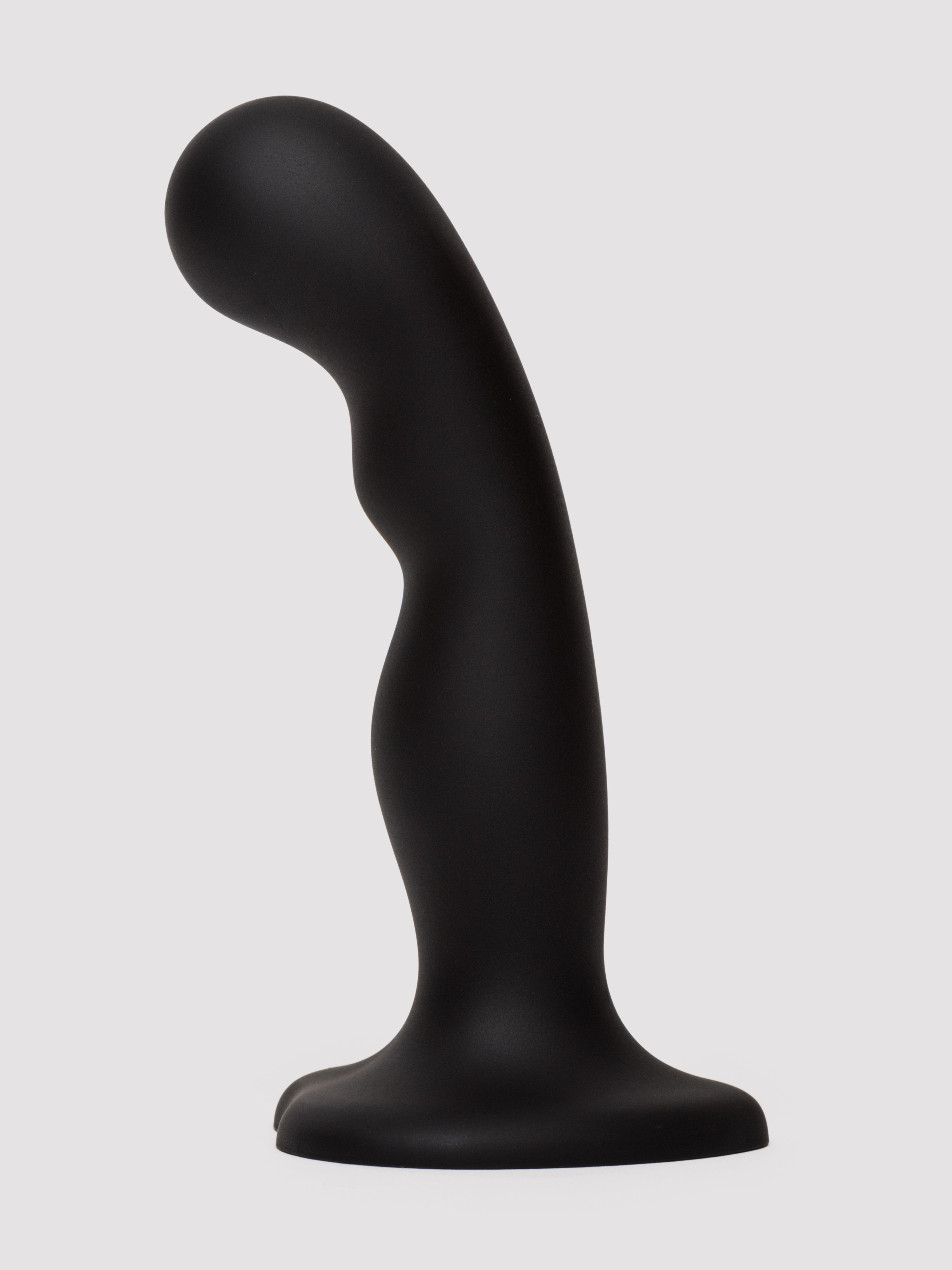 Strap-On-Me Soft Touch Silicone G-Spot and P-Spot Dildo 6 Inch, Black, hi-res