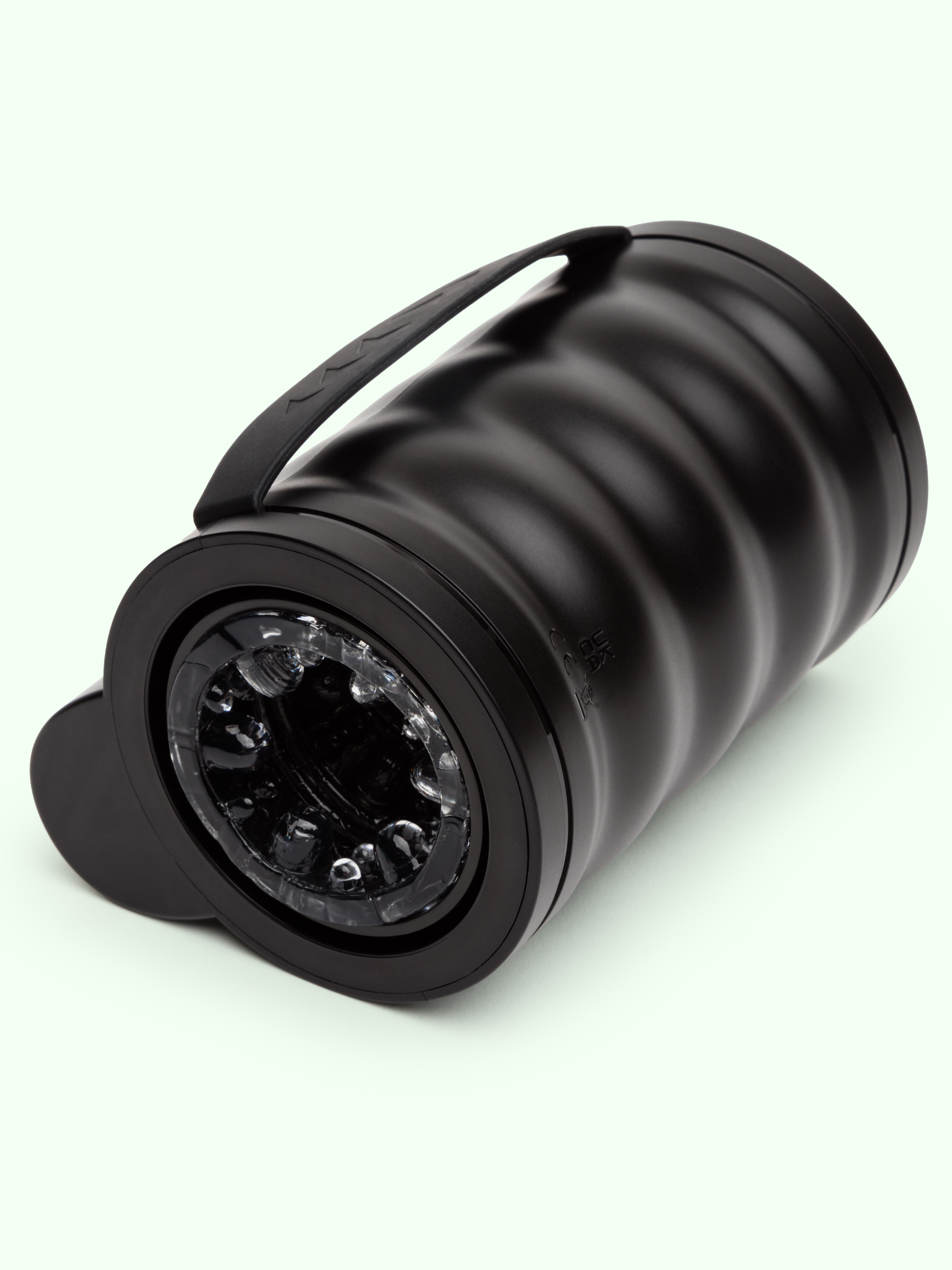 Blowmotion Thrusting & Rotating Open-Ended Masturbator, Black, hi-res