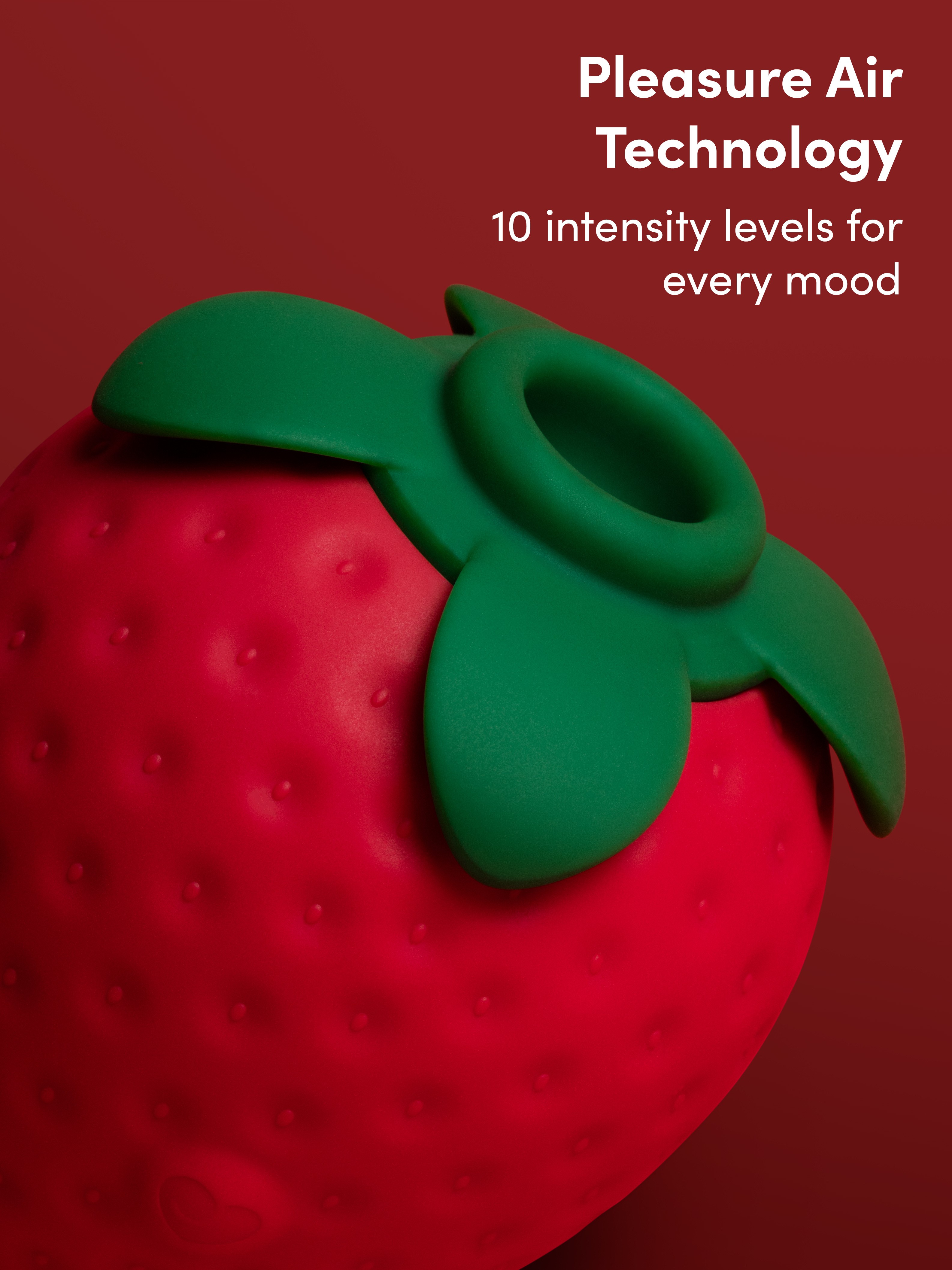 Lovehoney Strawberry Clitoral Suction Stimulator, Red, hi-res