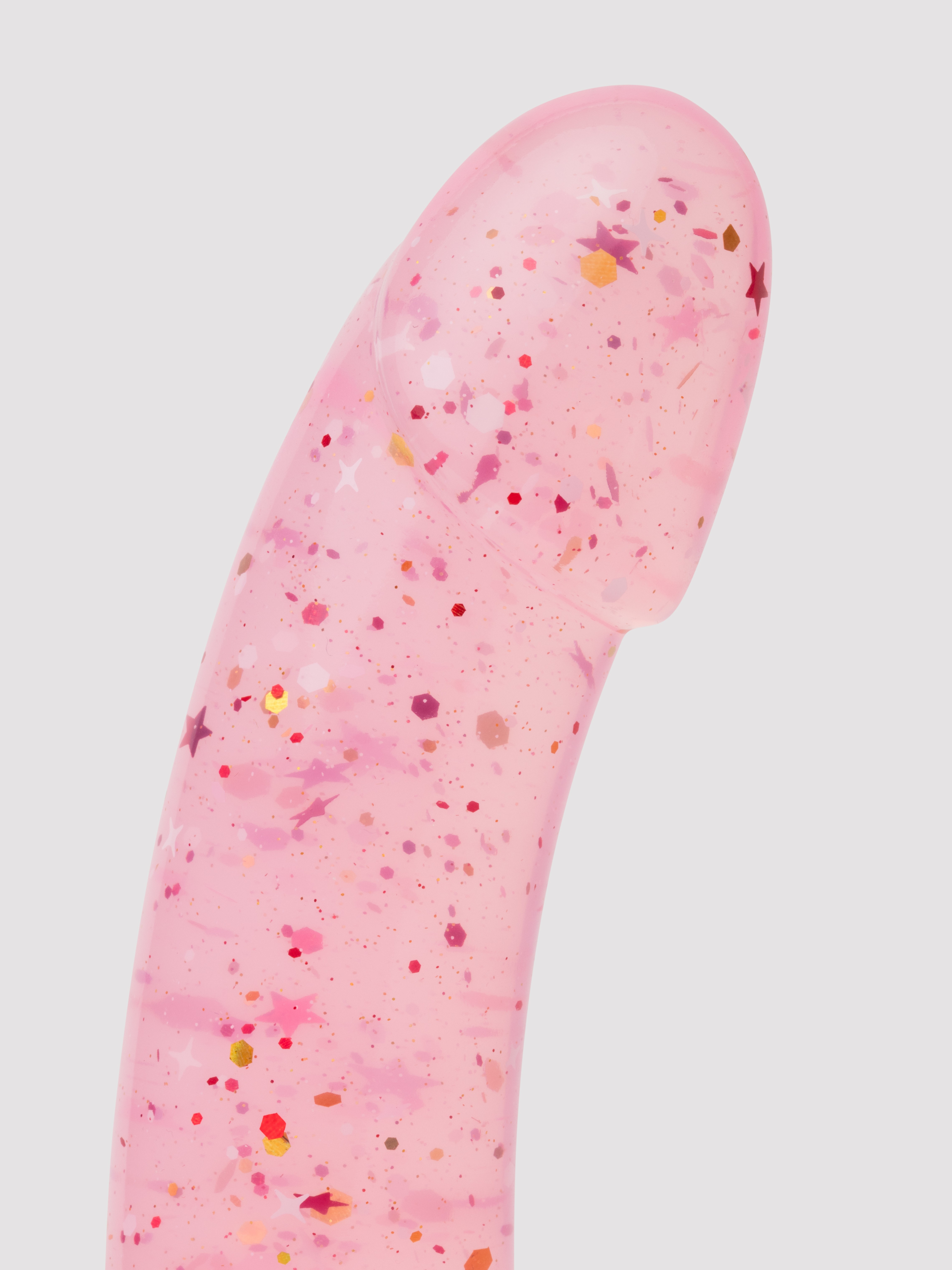 Lovehoney Superstar Chunky Glitter Silicone Suction Cup Dildo 7 Inch, Pink, hi-res