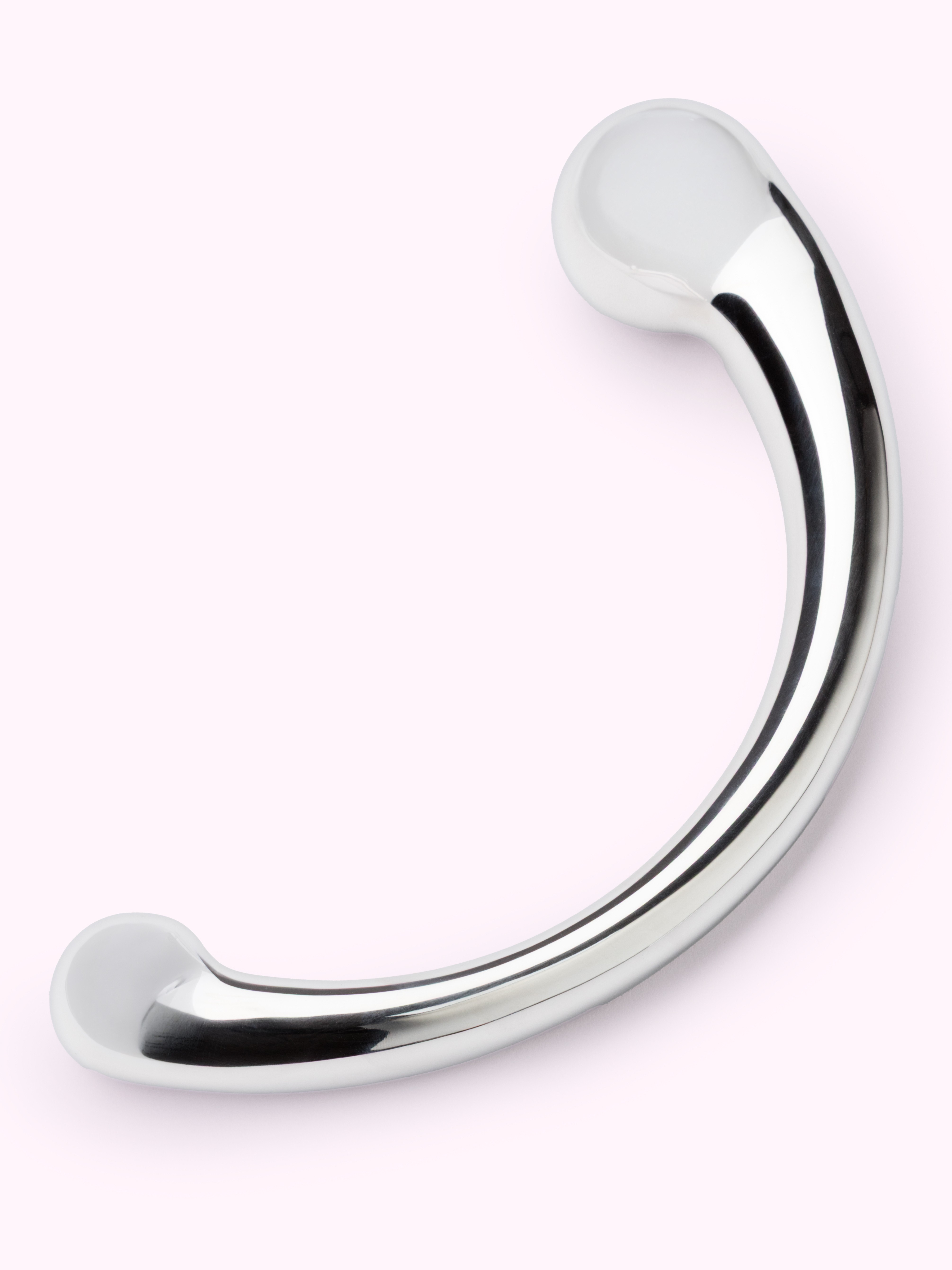 Lovehoney Curved Steel Dildo, Silver, hi-res