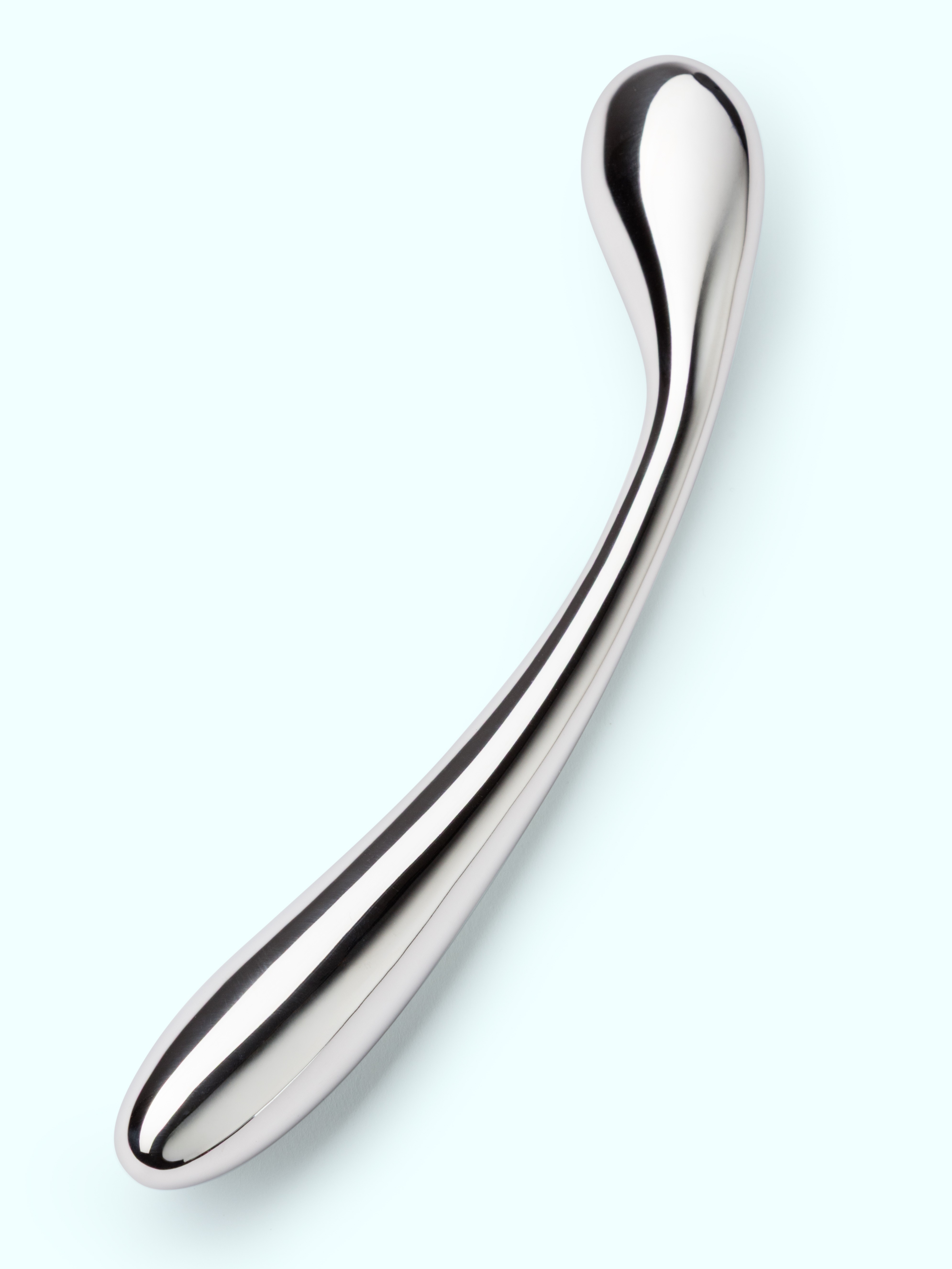 Lovehoney Slim G-Spot Steel Dildo 8.5 Inch, Silver, hi-res