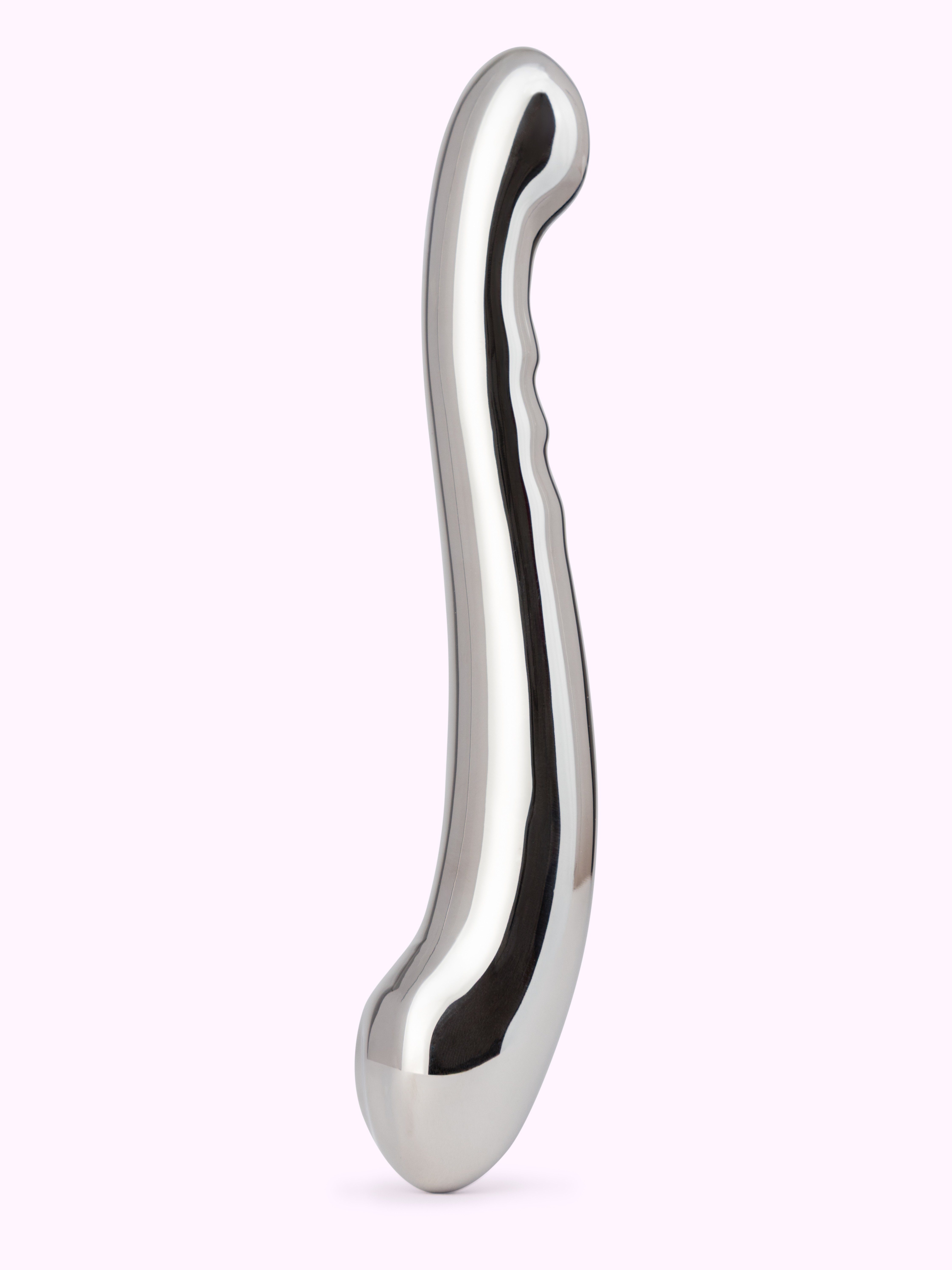 Lovehoney Ribbed Steel Dildo 7 Inch, Silver, hi-res