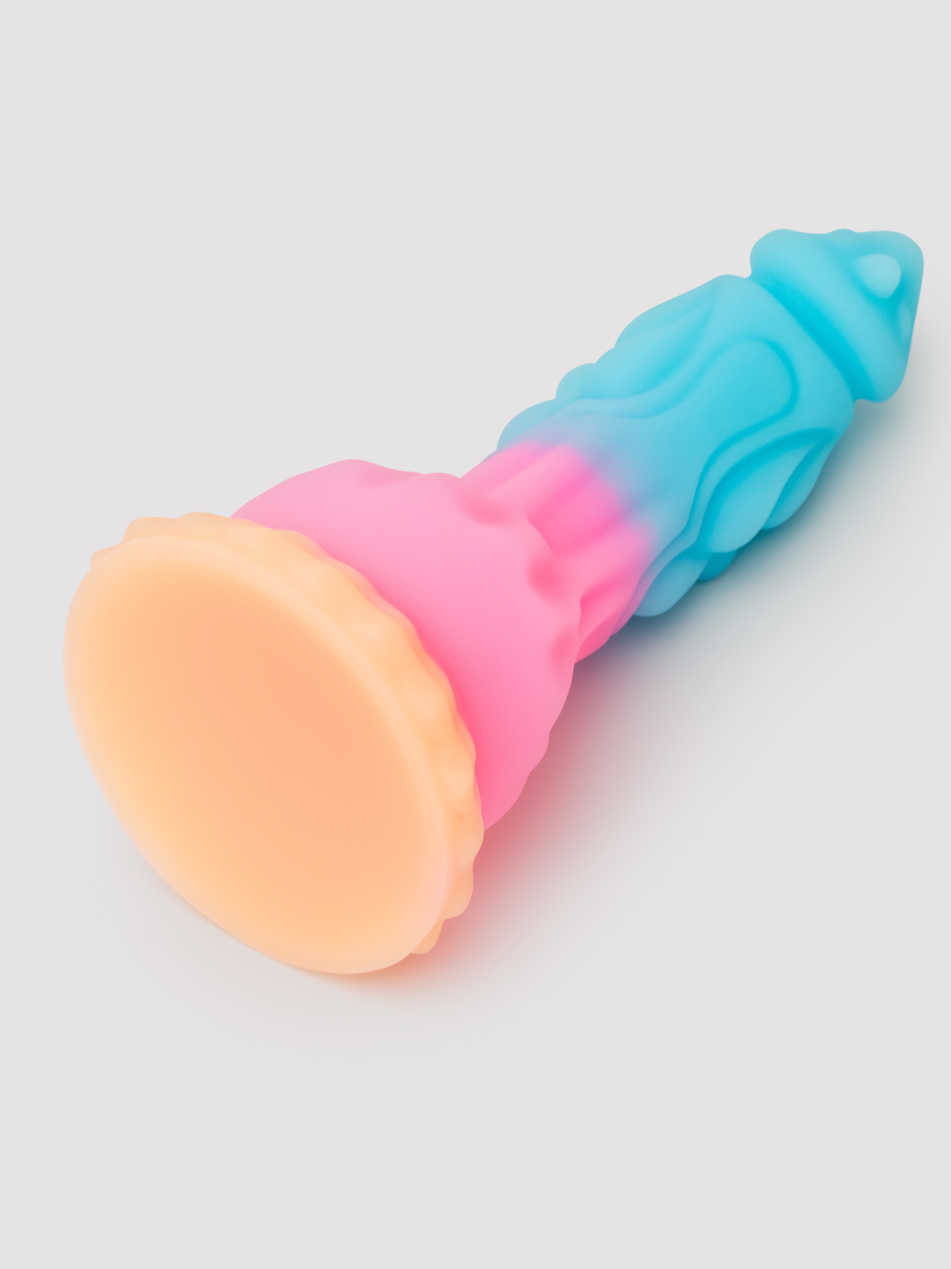 Lovehoney Glow Fantasy Dragon Glow In The Dark Dildo 7 Inch, Blue, hi-res